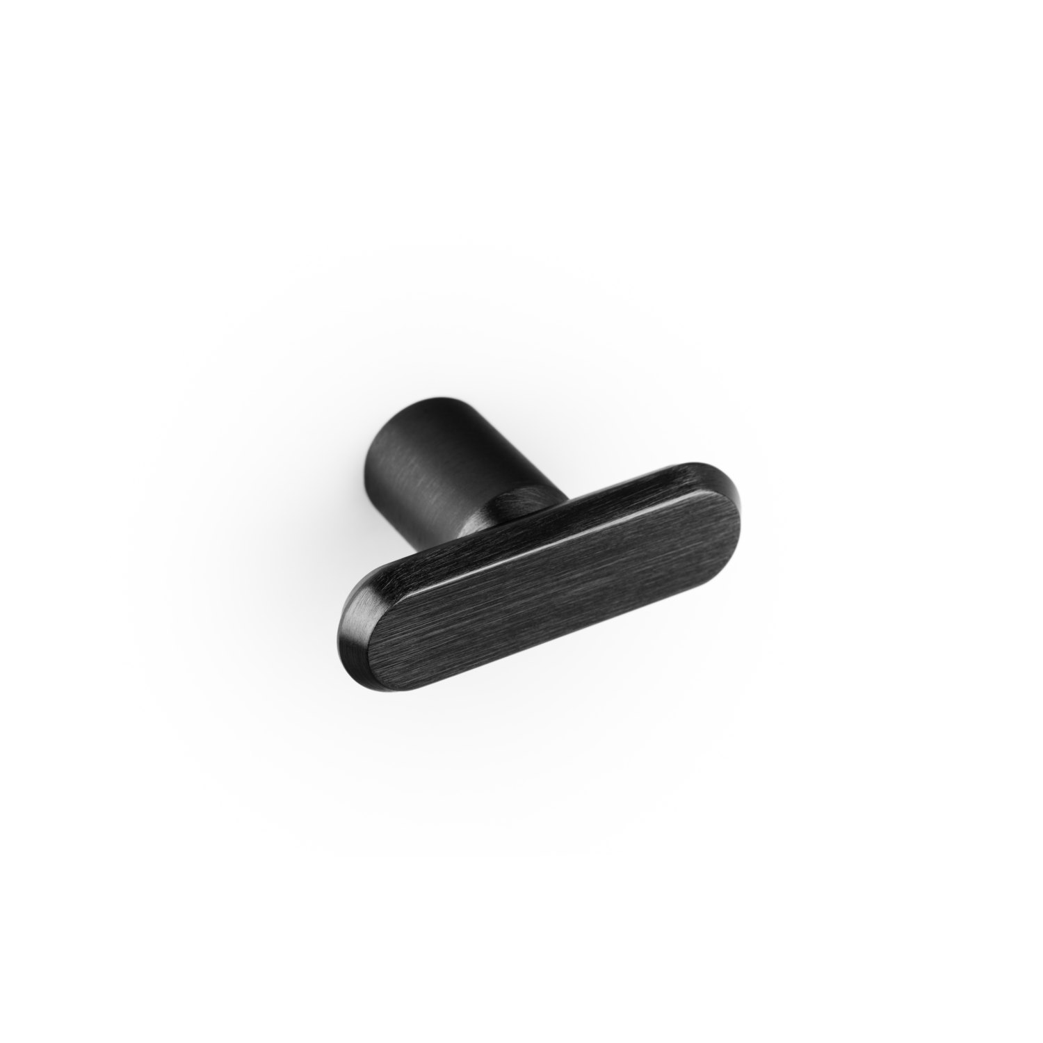 Bouton FASE L52 aluminium brossé noir