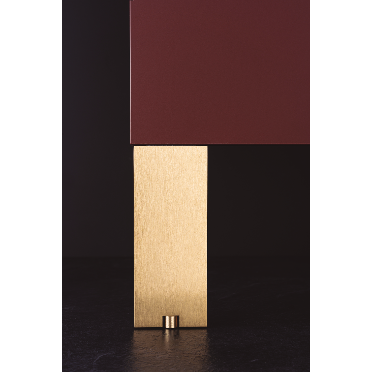 Meubelpootje fonda 80x150mm alu geborsteld zwart