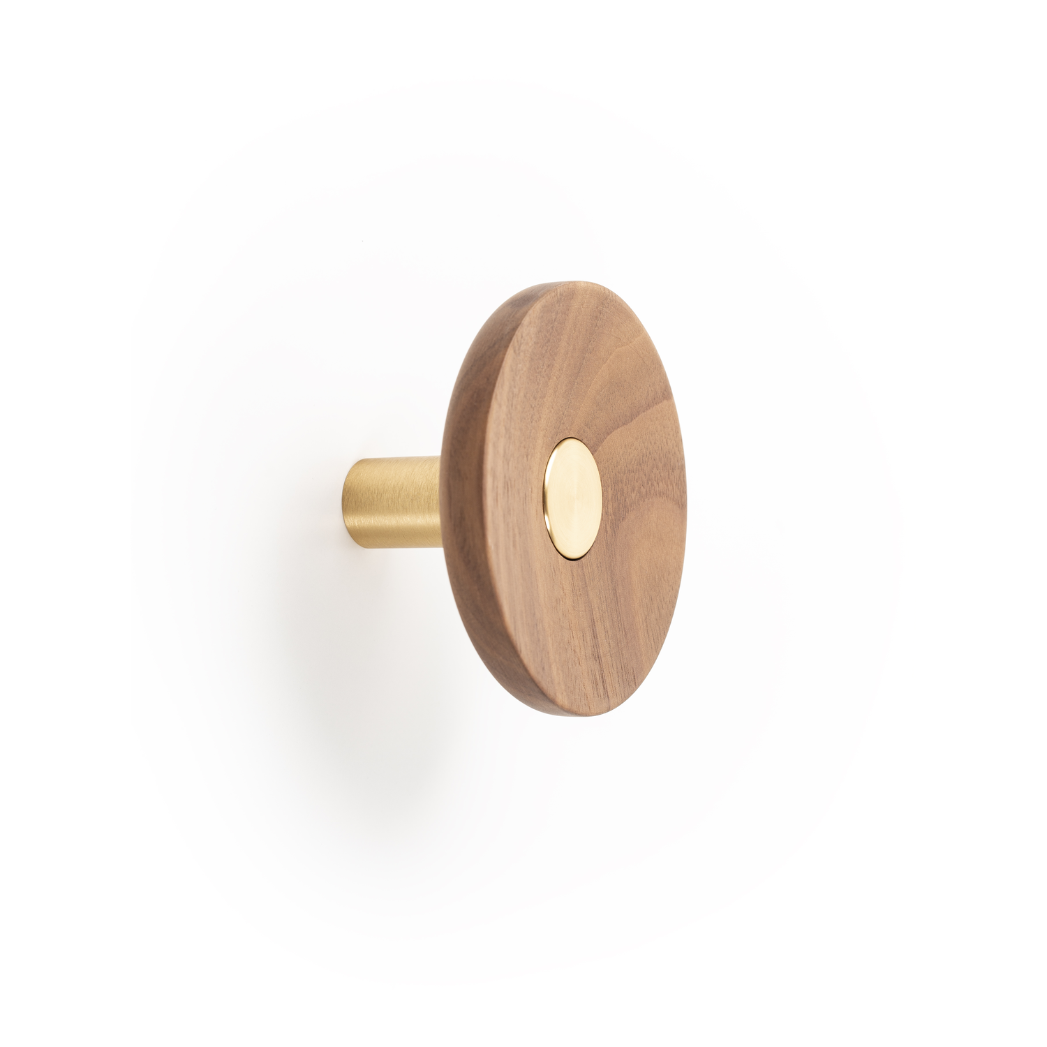 Jashaak ZOOT Ø90 hout / aluminium geborsteld donker messing / walnoot