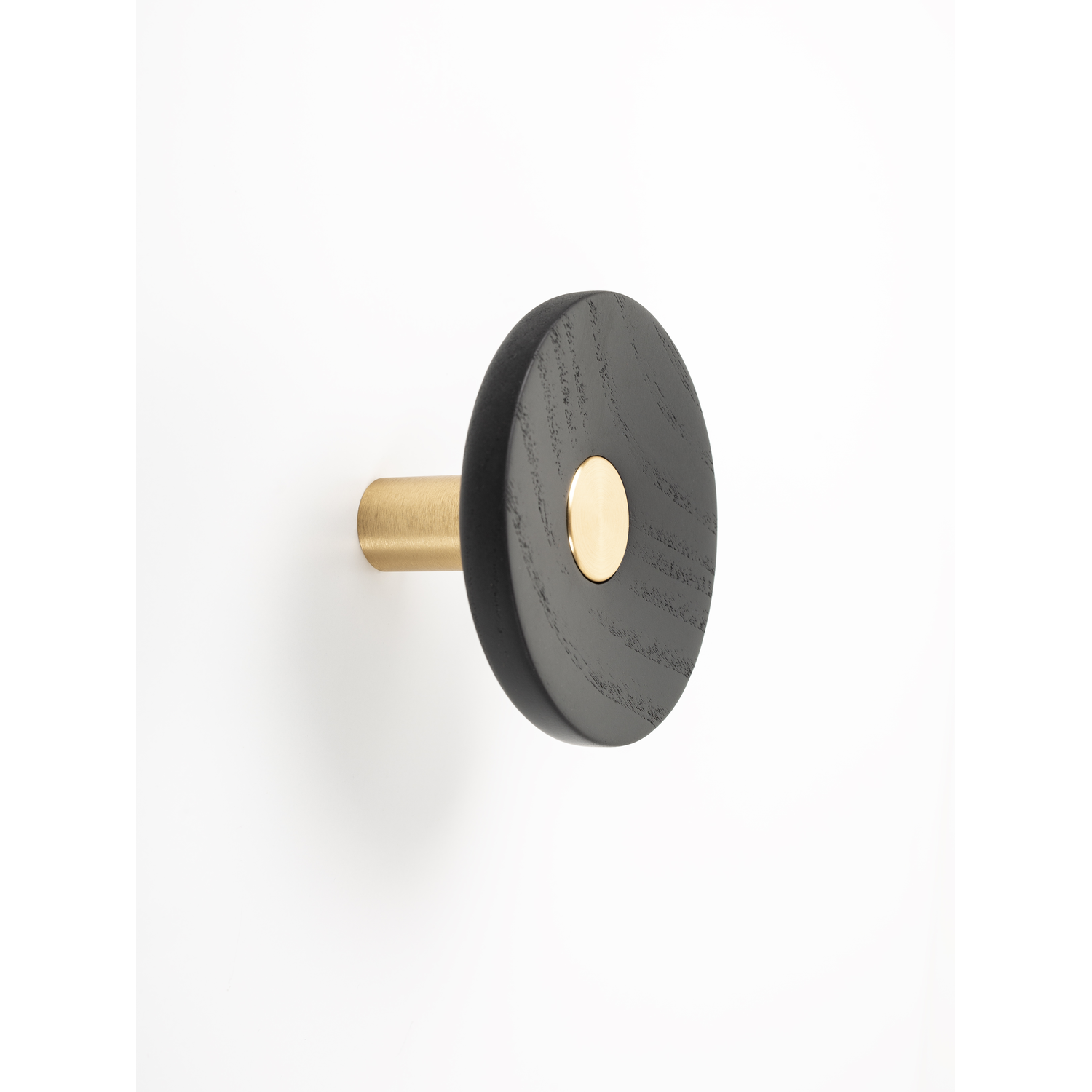 Jashaak ZOOT Ø90 hout / aluminium geborsteld donker messing / zwart hout