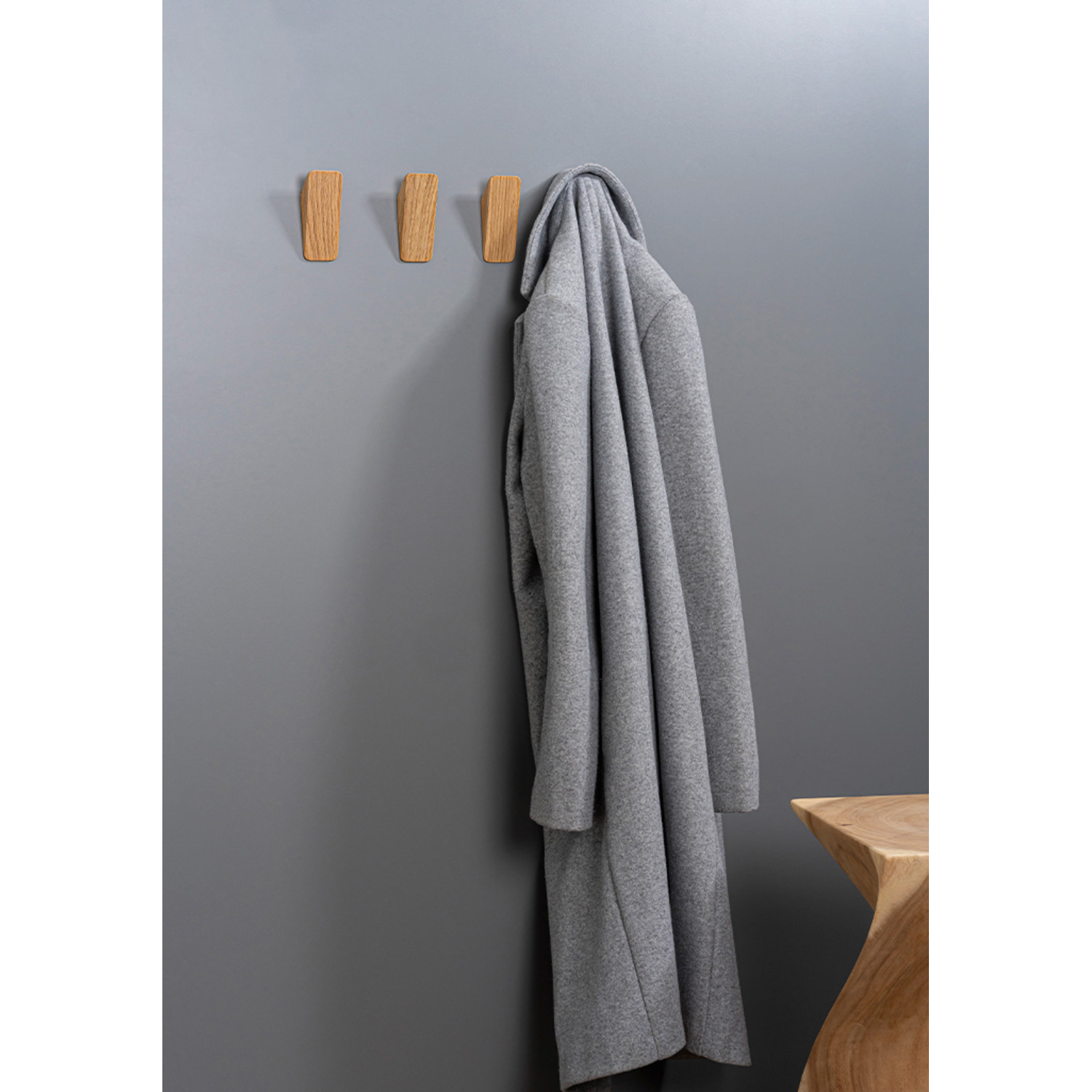 Porte-manteaux SblancCH L100 bois noyer