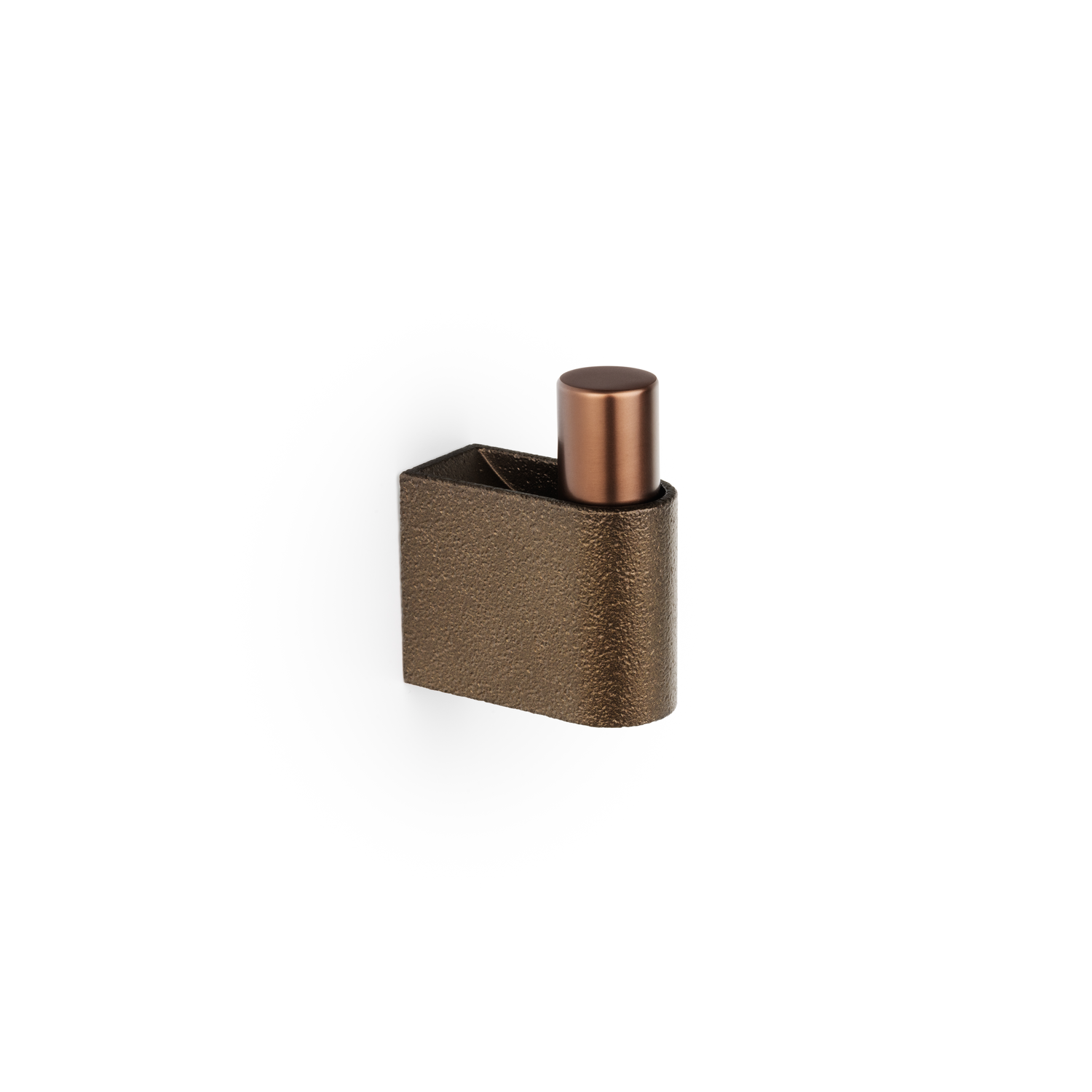 Porte-manteaux CASEY L50 aluminium / zamac métallisé brun texture / mat bronze