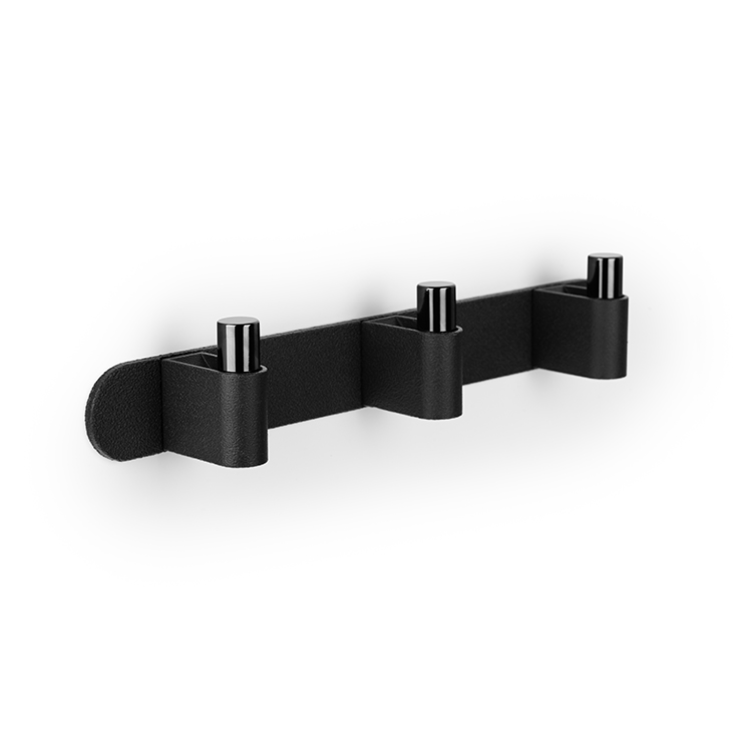 Porte-manteaux CASEY BA120-120 L340 zamac / aluminium noir texture / brillant titane noir
