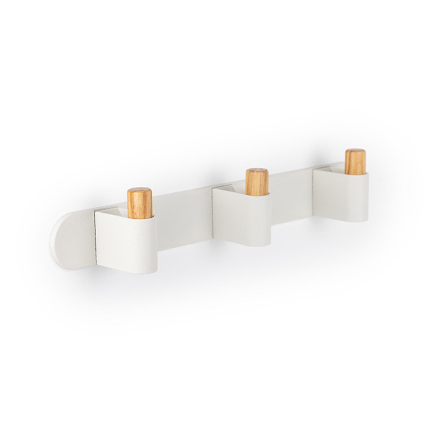 Porte-manteaux CASEY BA120-120 L340 bois / liège blanc texture / chêne