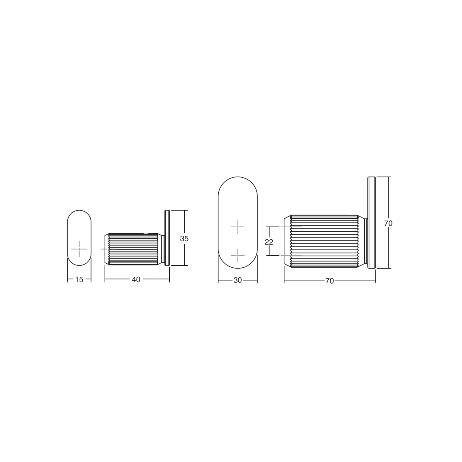 Jashaak BROOKLYN BA22 L70 aluminium geborsteld zwart