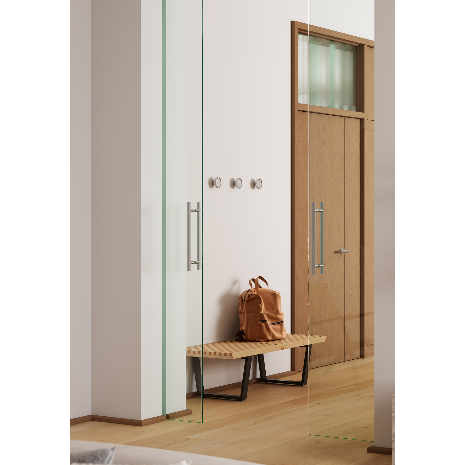 Porte-manteaux BOTO Ø80 aluminium brillant nickel