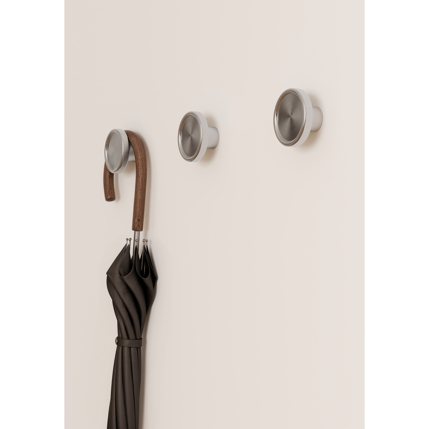 Porte-manteaux BOTO Ø80 aluminium brillant nickel