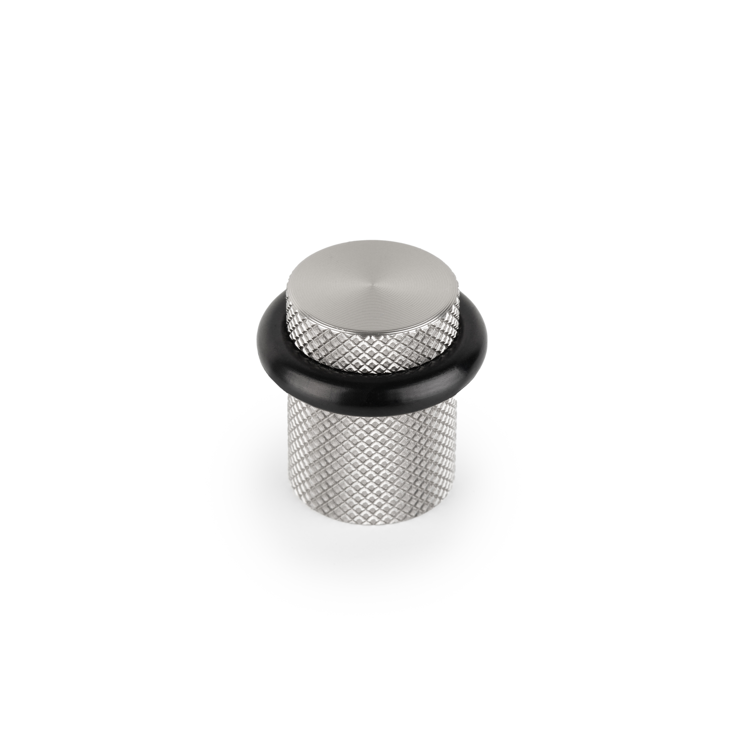 Butée de porte GRAF Ø27 aluminium look inox
