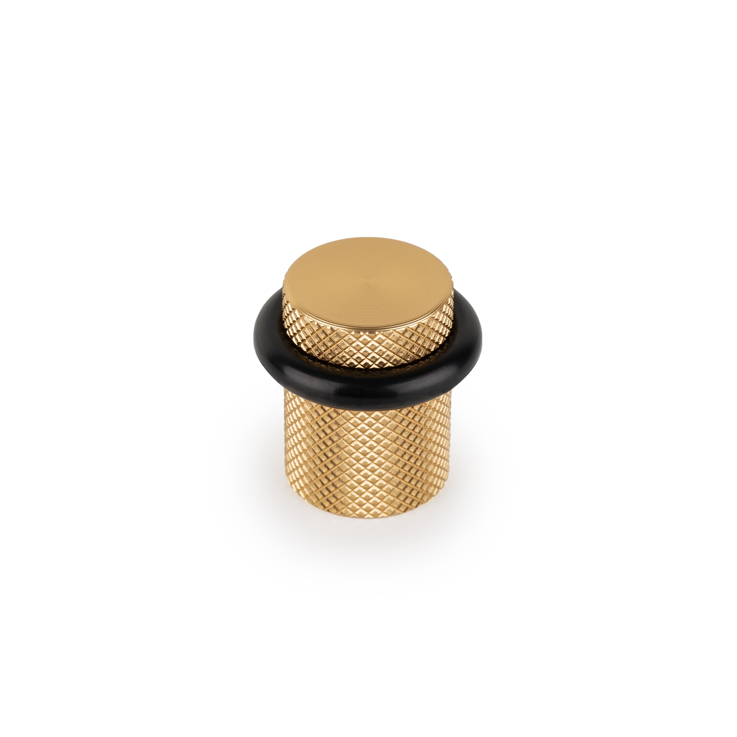 Butée de porte GRAF Ø27 aluminium brossé laiton
