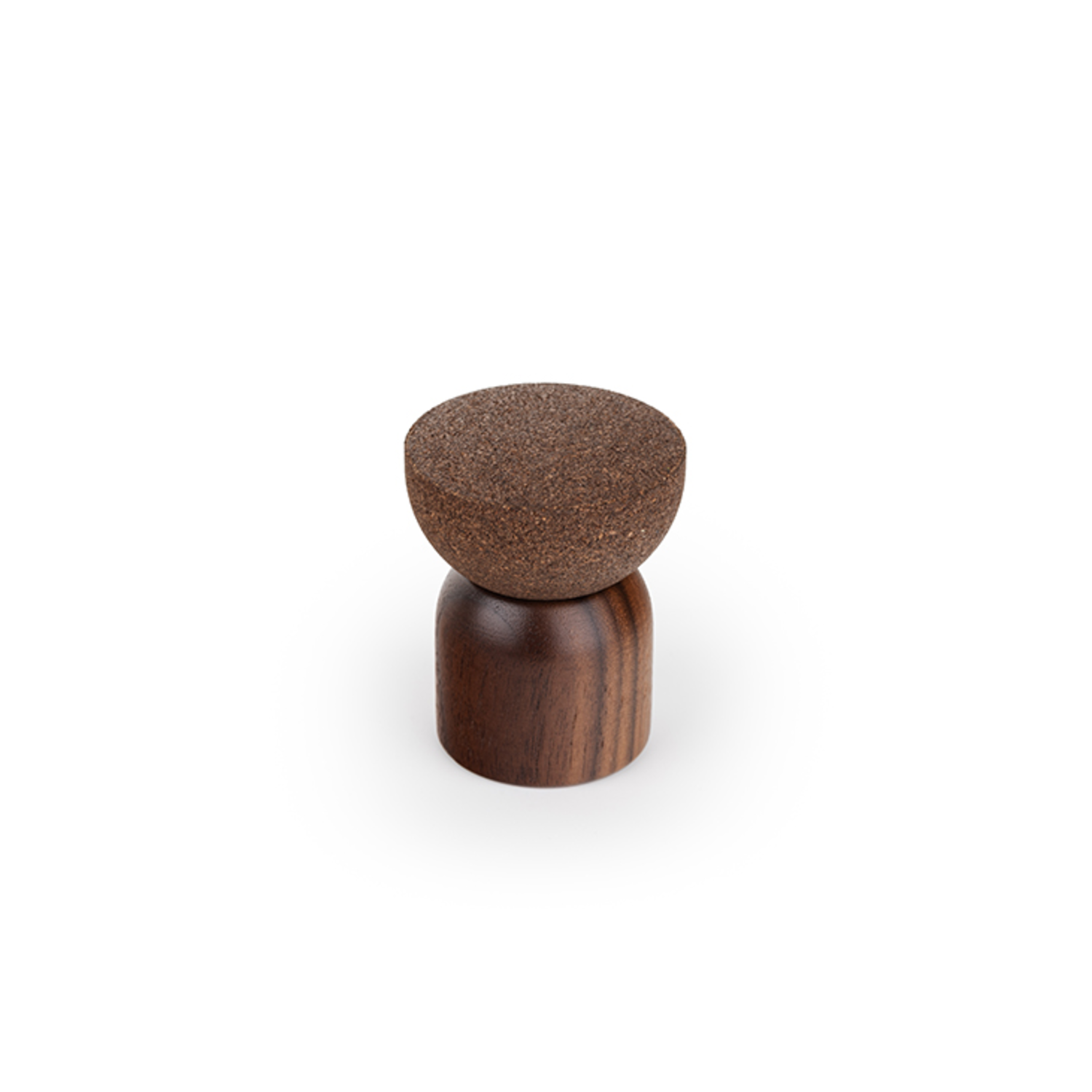 Deurstopper PIECE Ø48 hout / kurk walnoot / donkerbruin kurk