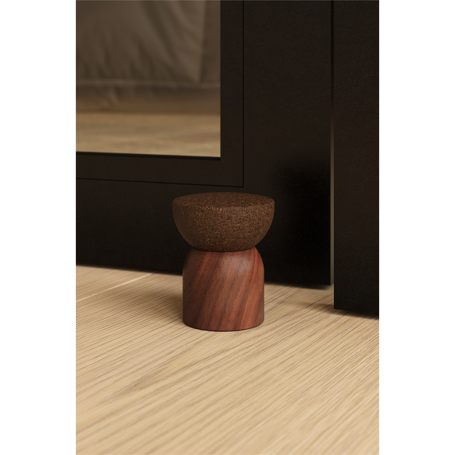 Deurstopper PIECE Ø48 hout / kurk eik / kurk