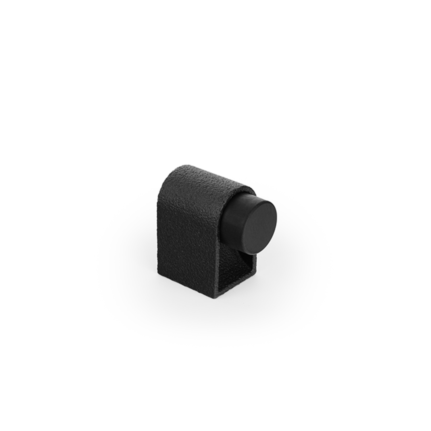 Deurstopper CASEY L47 aluminium / zamak zwart textuur