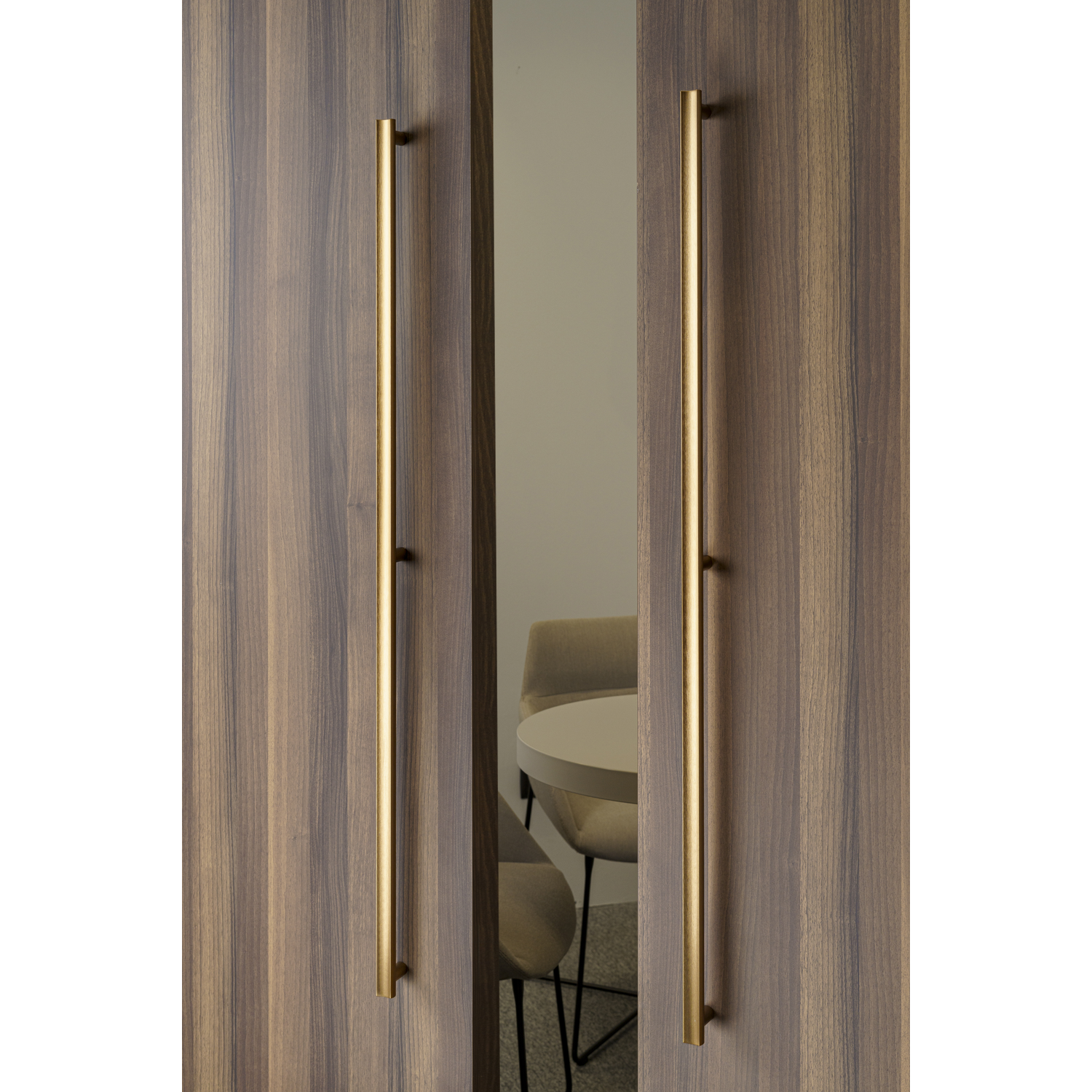 Poignée de porte MOON BIG BA528-1056 L1096 aluminium brossé laiton cava
