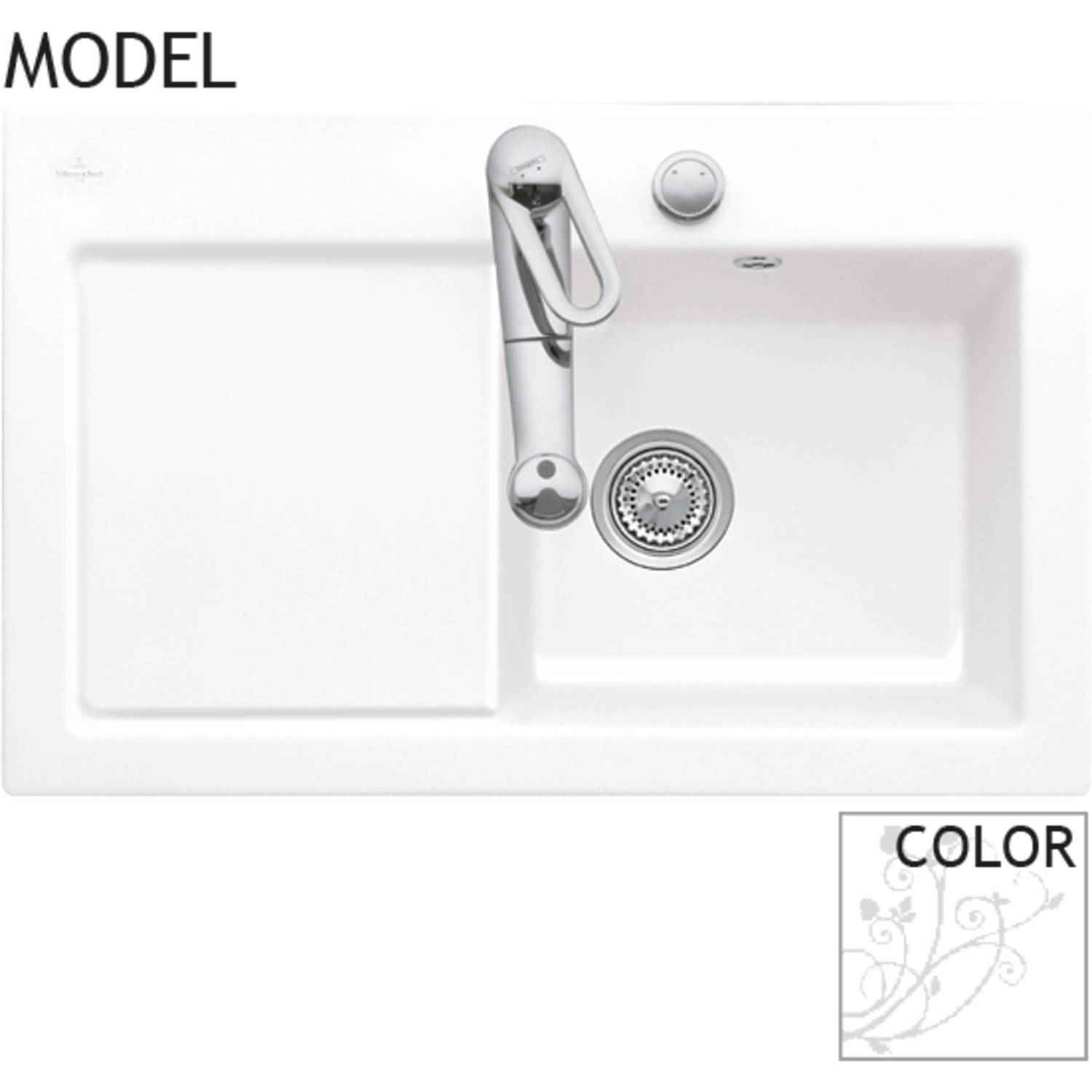 V&B 6714.01.kw subway 45d la rose ceramicplus