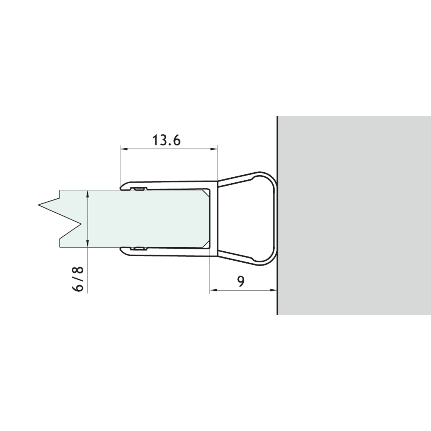 Ballondichting, voor 6/8 mm glas, L2200, transparant