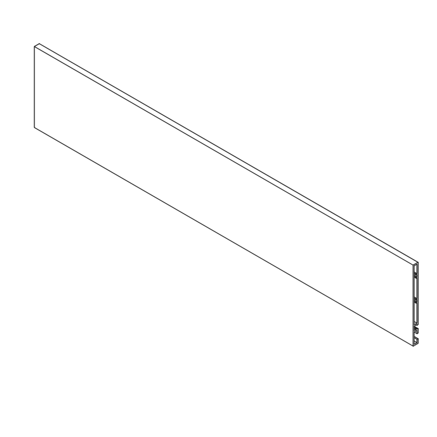 Vionaro front tiroir intérieur graphite H89 1160mm à découper
