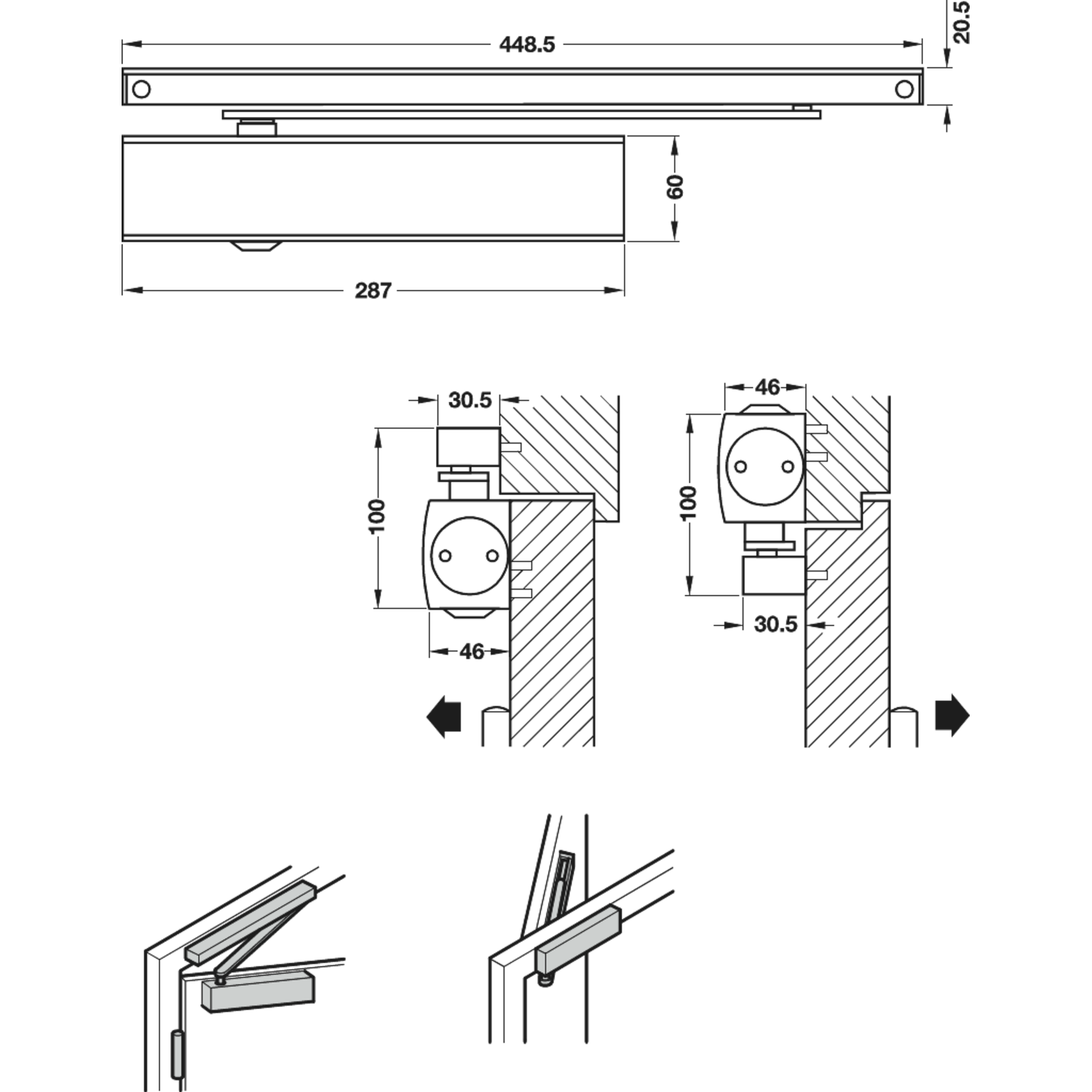 Geze ferme-porte ts 5000 v argentee(sans bras)  