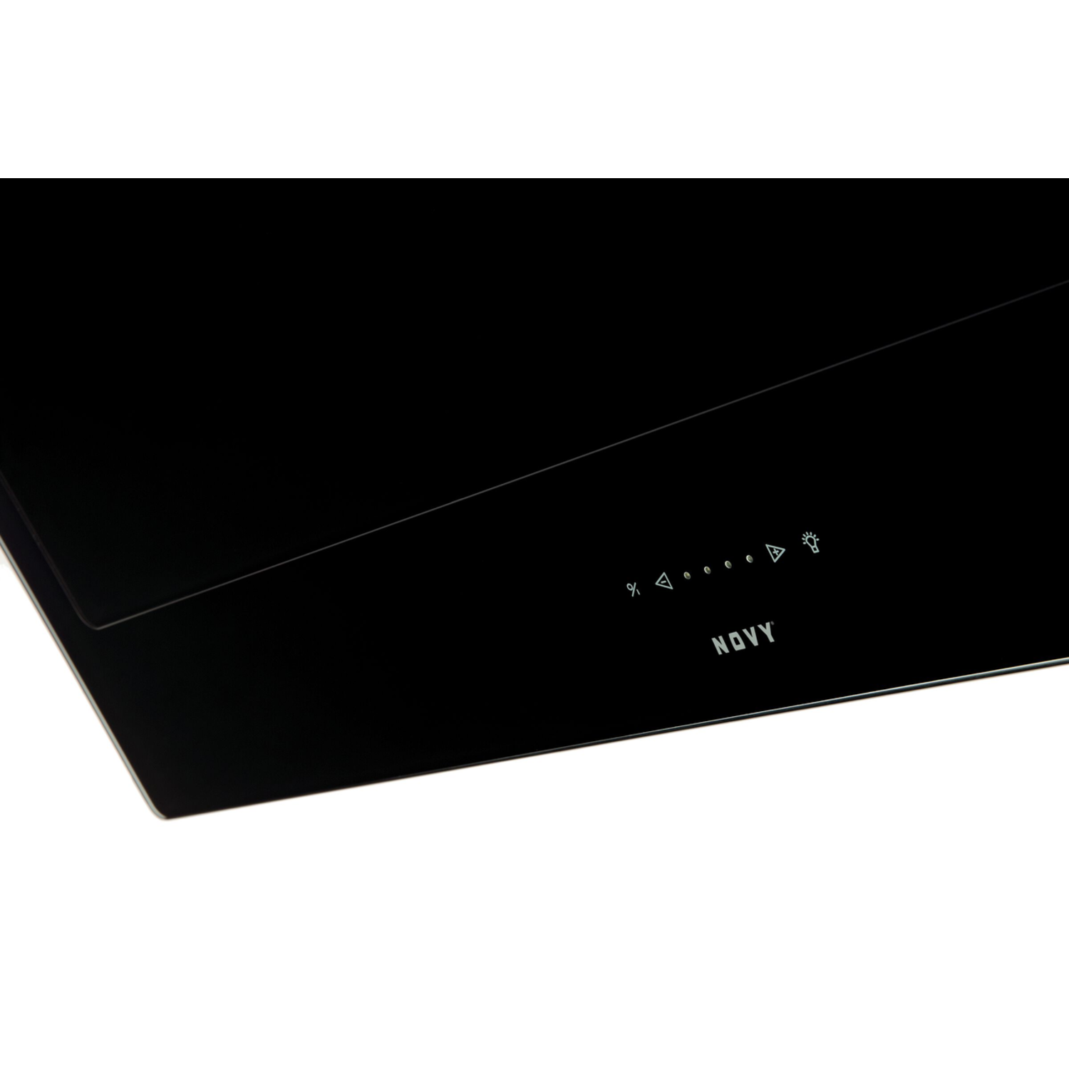 Novy Vision 90 cm noir verre hotte murale recircul 