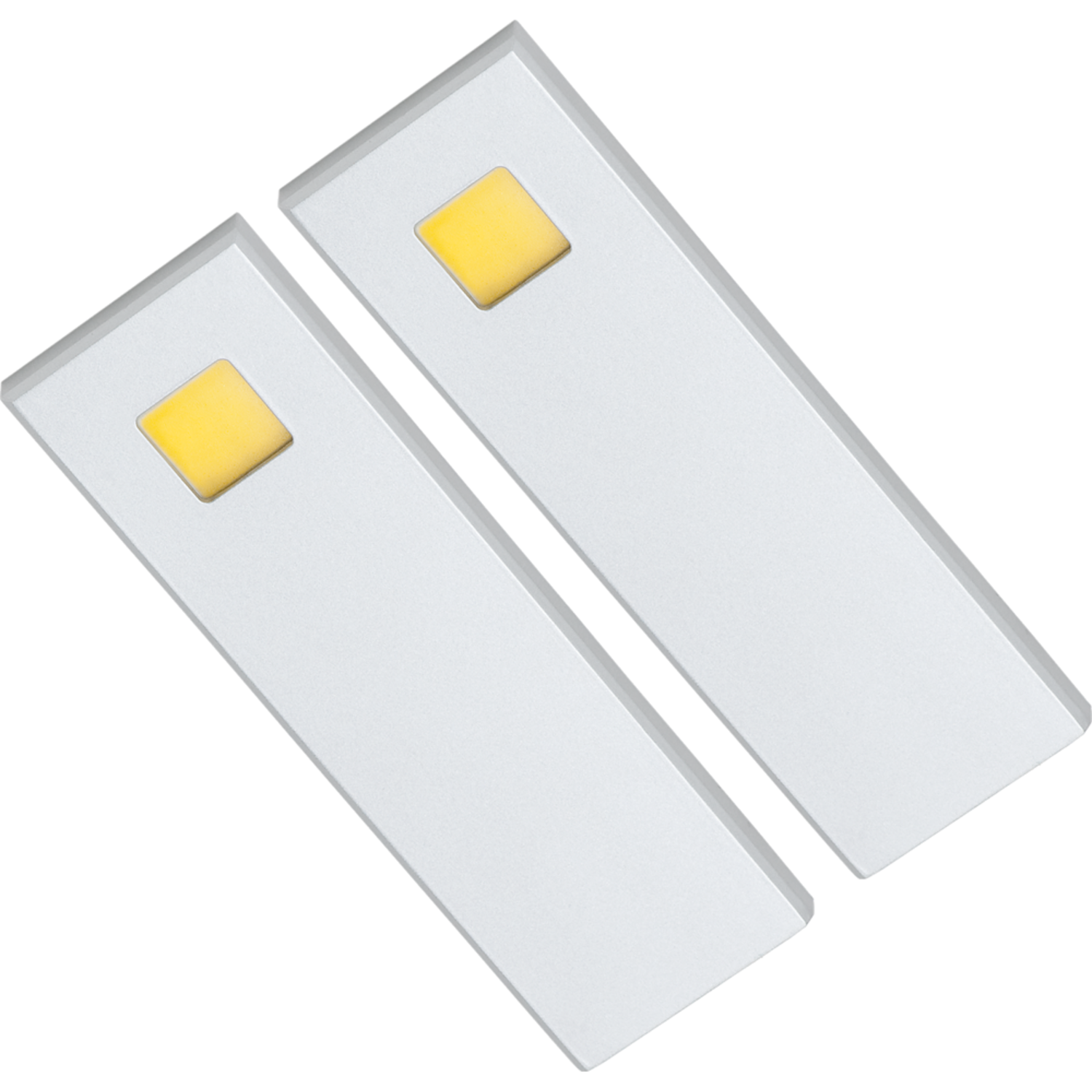 Set 2 d'lau Led rectang. sous-encastré 3W 3200K alu - touch 10w avec dimmertransfo