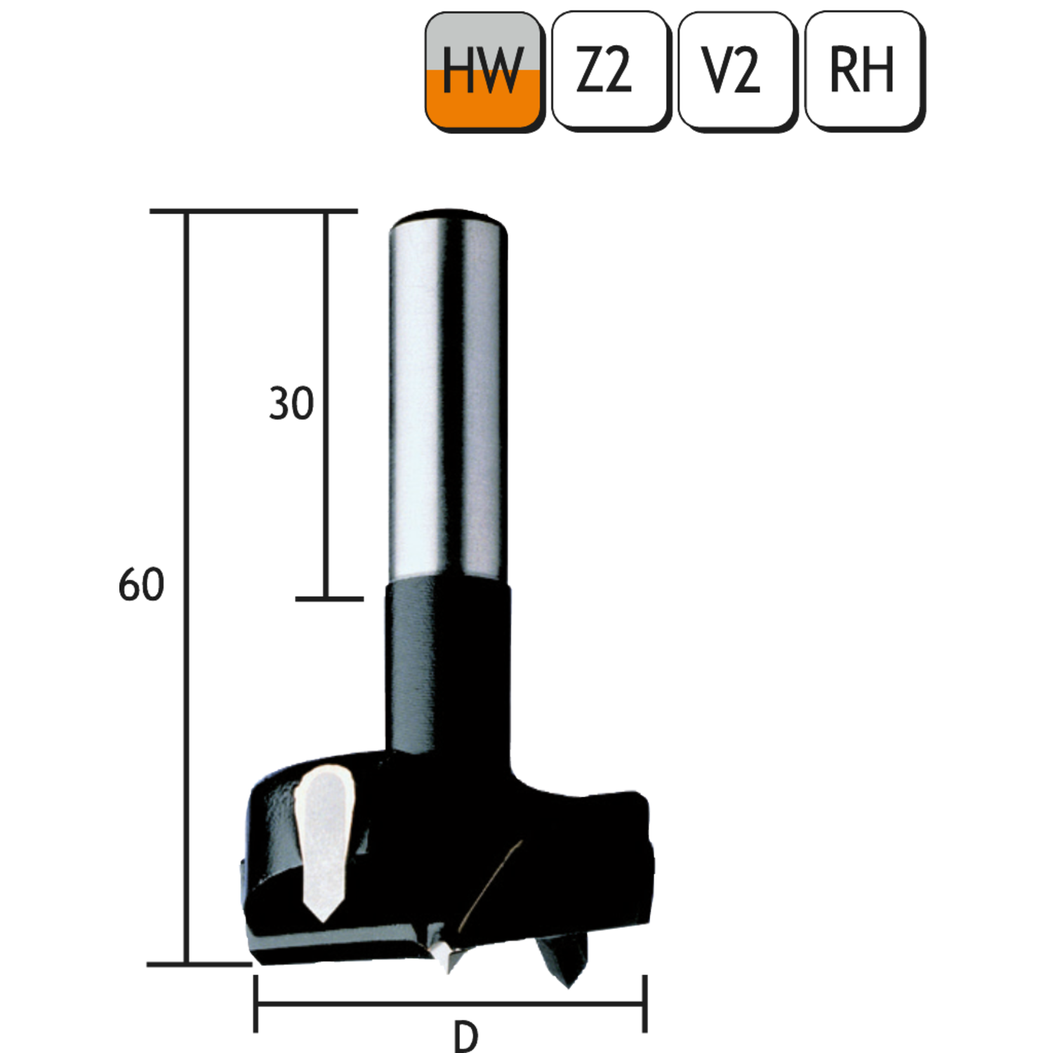 Méches à façonner l=57 d=30  