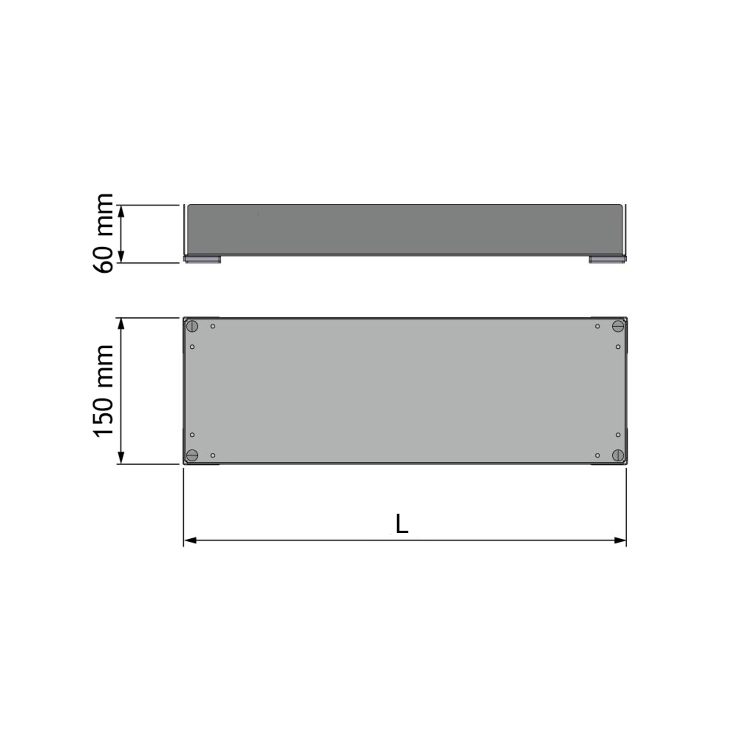 Chic line panier accessoire anthracite  l.60  l.280mm 