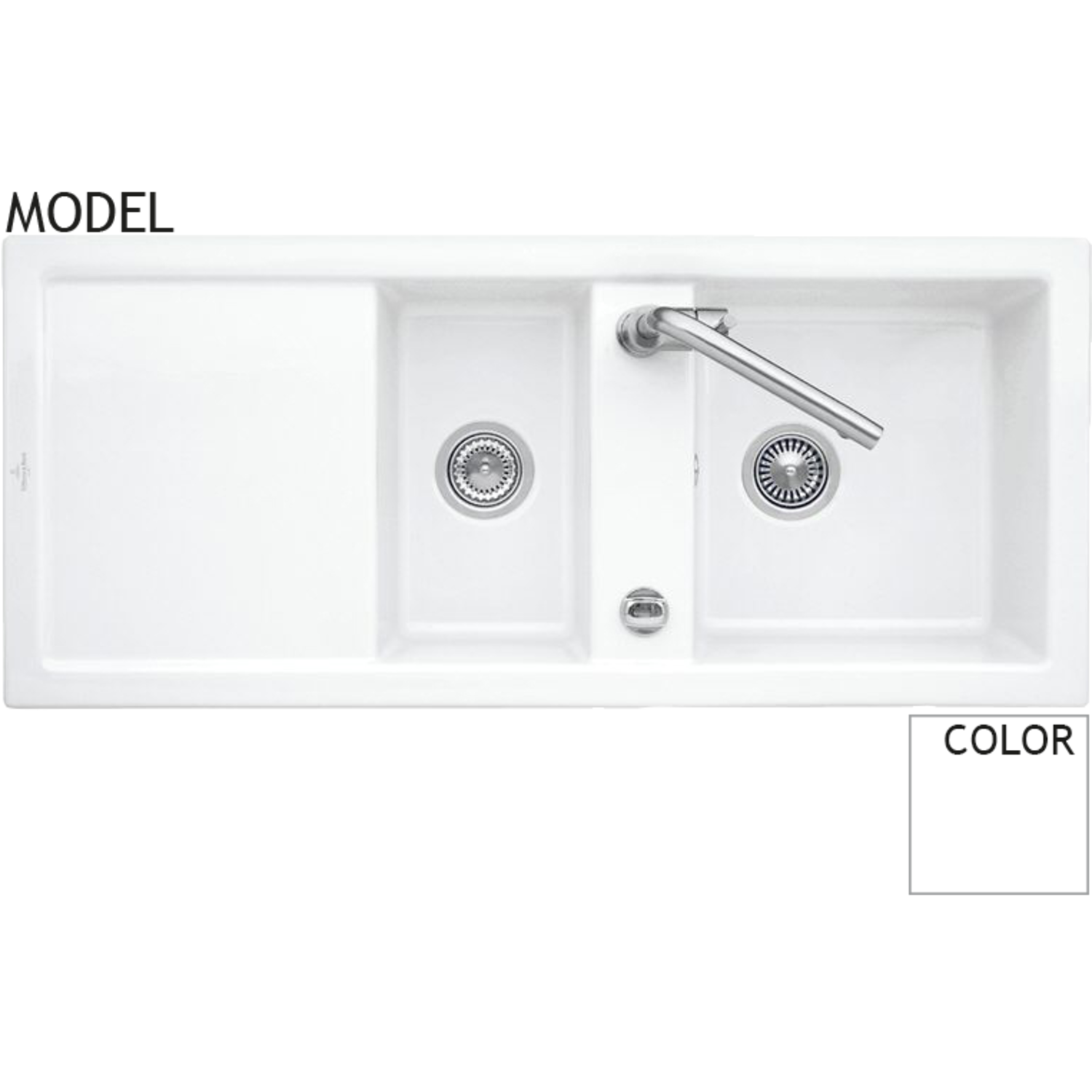V&B 6726.01.kg subway 80 blanc neige brillant  ceramicplus