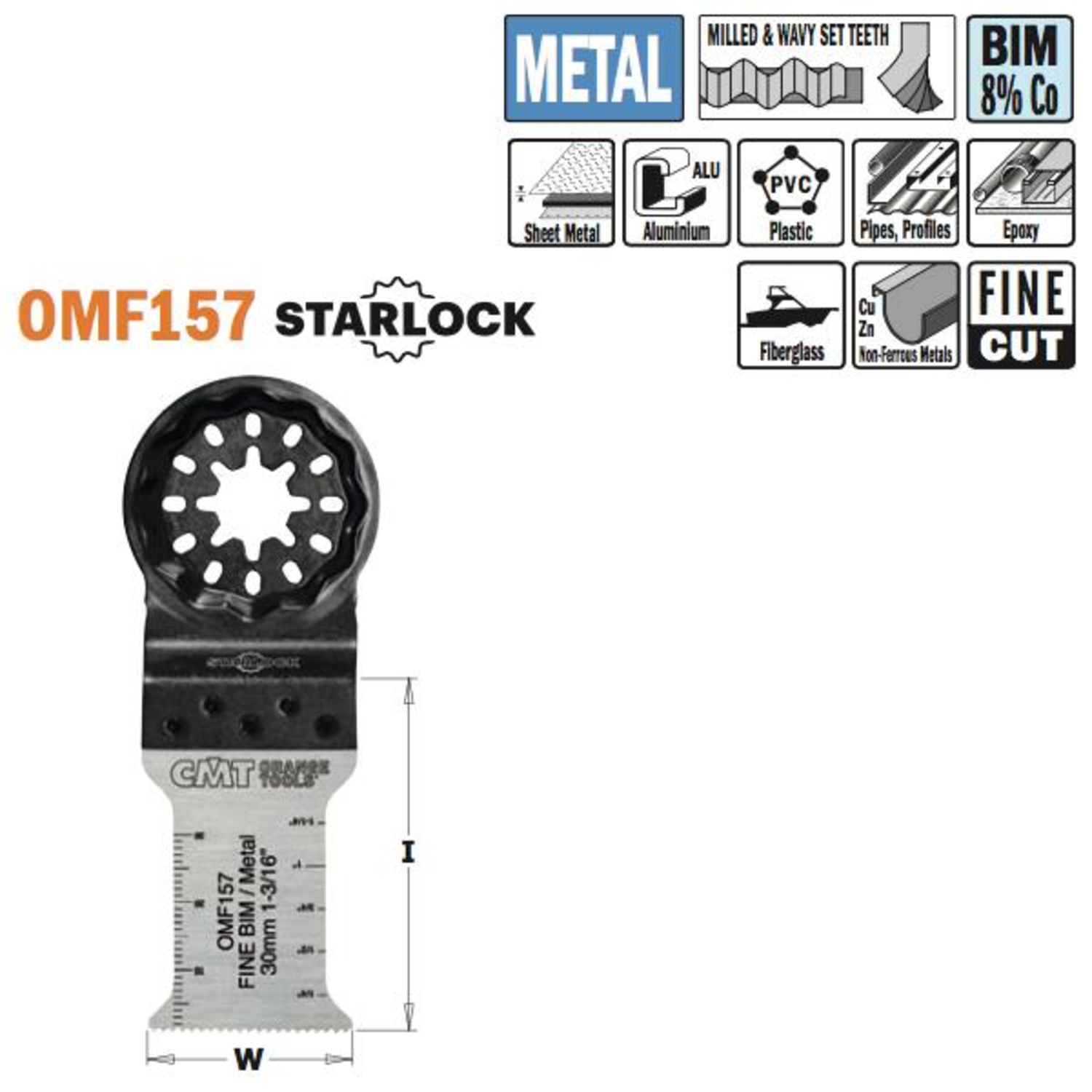 Bi-metal 8% cobalt coupes minces-fines 30mm-5pc / z=21