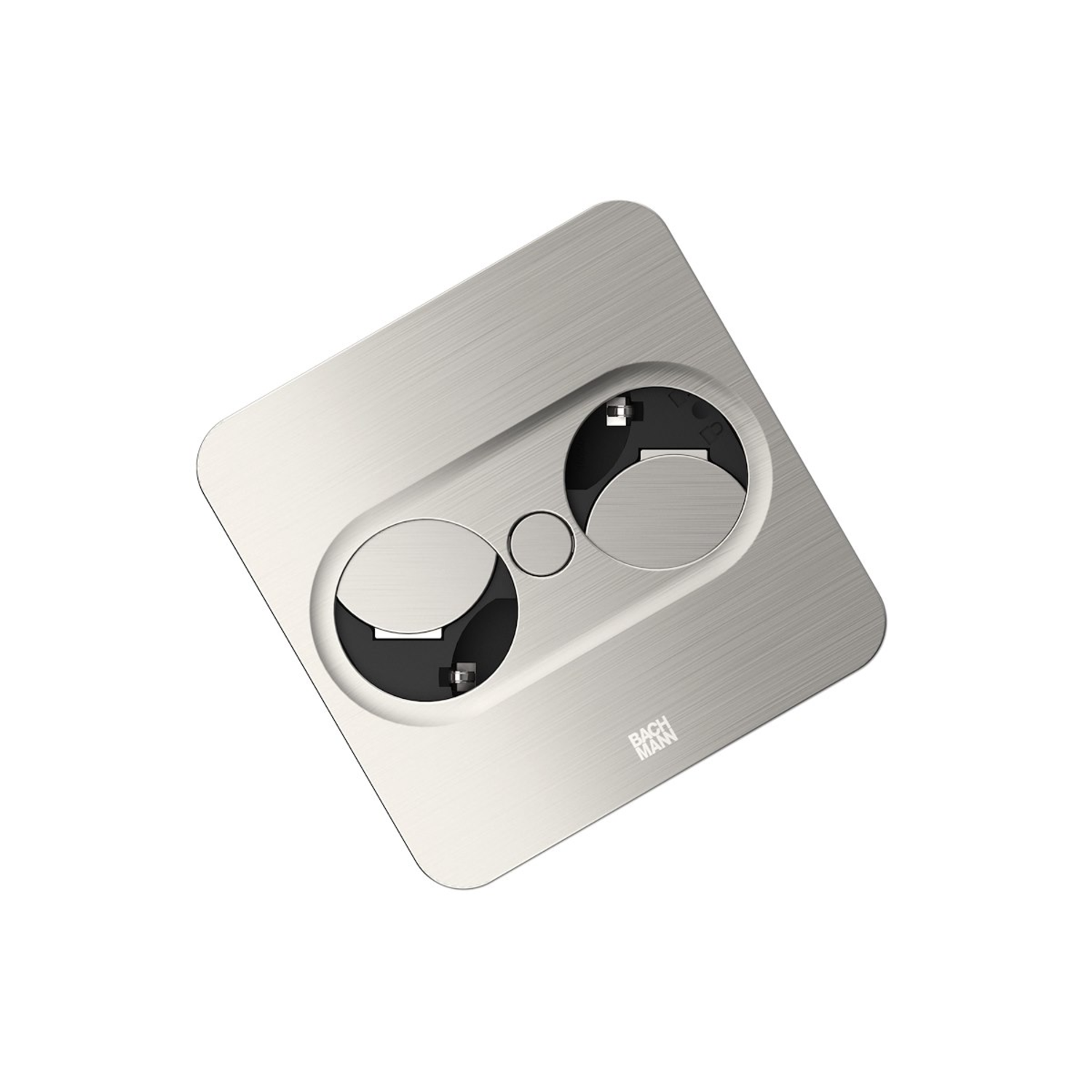 Twist2 carré inox d-nl-l 2 prises 