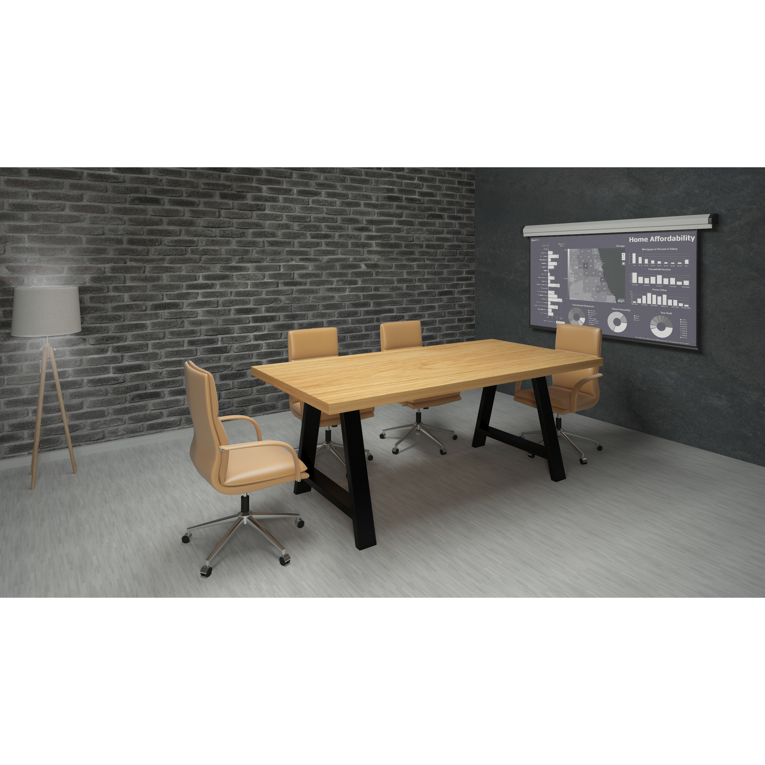Piètement A 40x100 noir mat