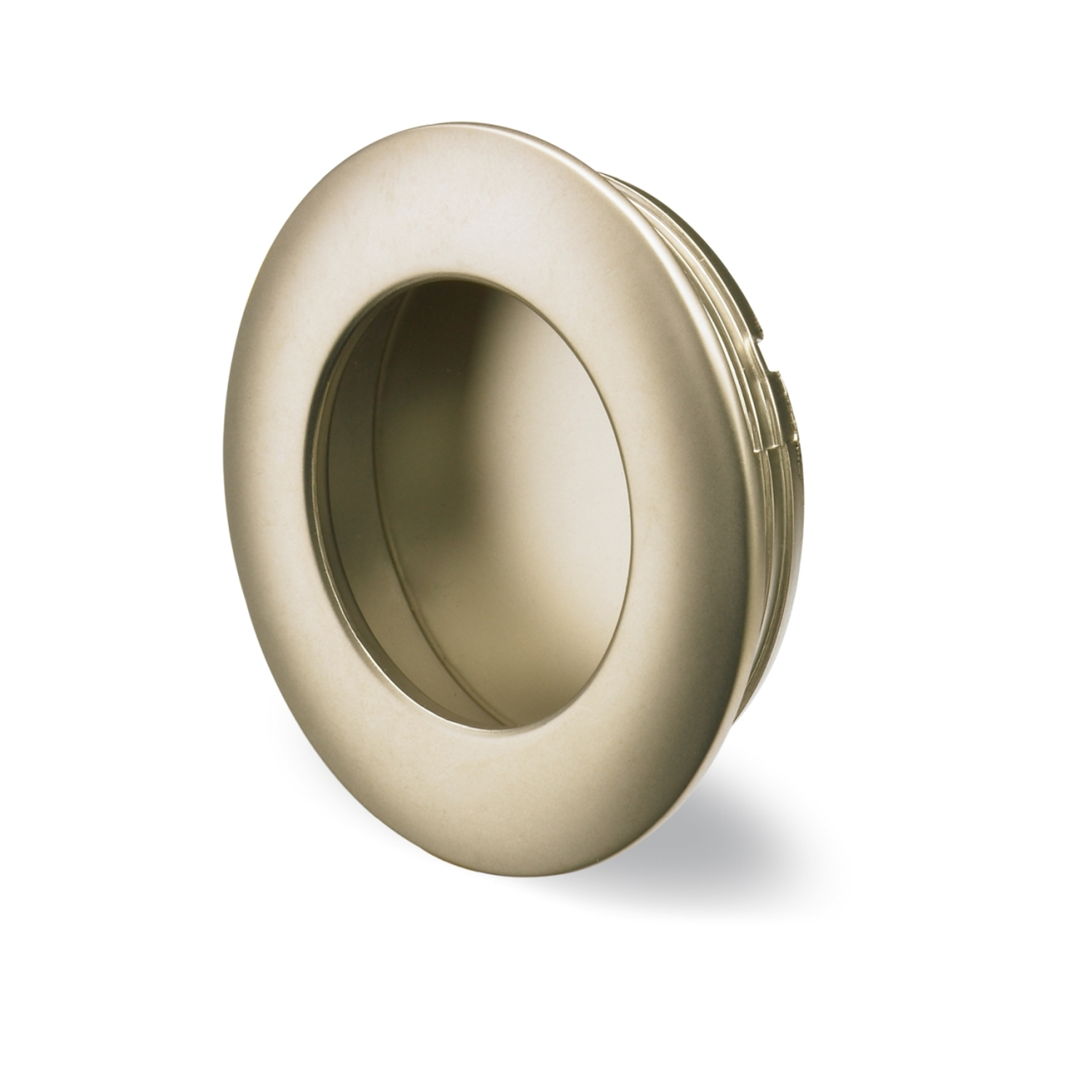Poignée d'insertion Borgoa, entraxe de perçages 0, H 11 mm, ø 41 mm, Nickelé mat