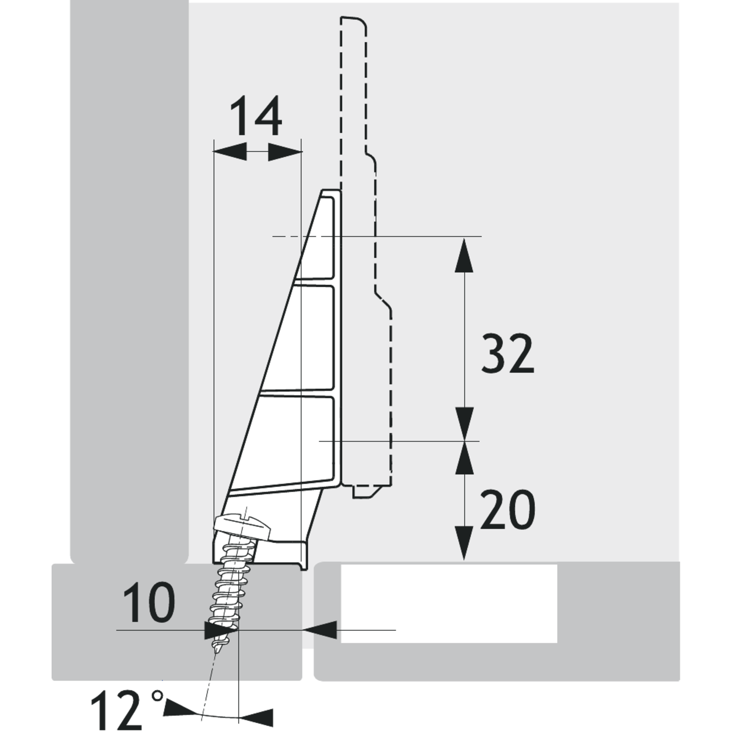Adapter voor inliggende deuren aan frontframe