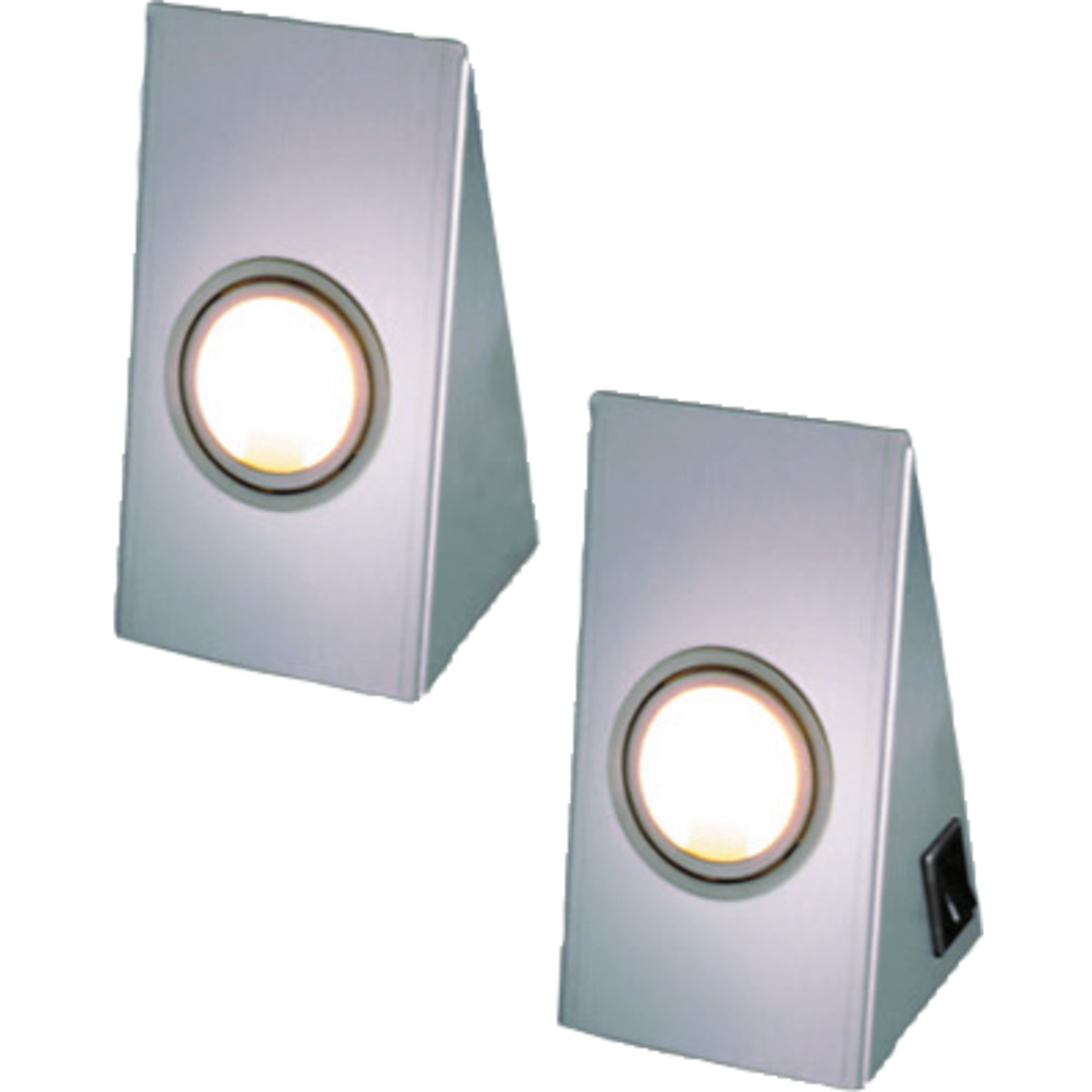 Omega set RVS 2x20W,12V+schakelaar