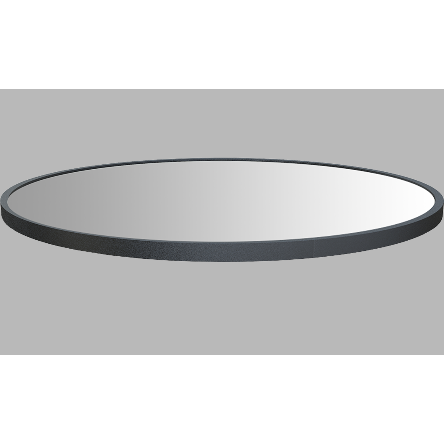 Spiegel rond d400mm+zwarte ring z/licht,z/verwarm.