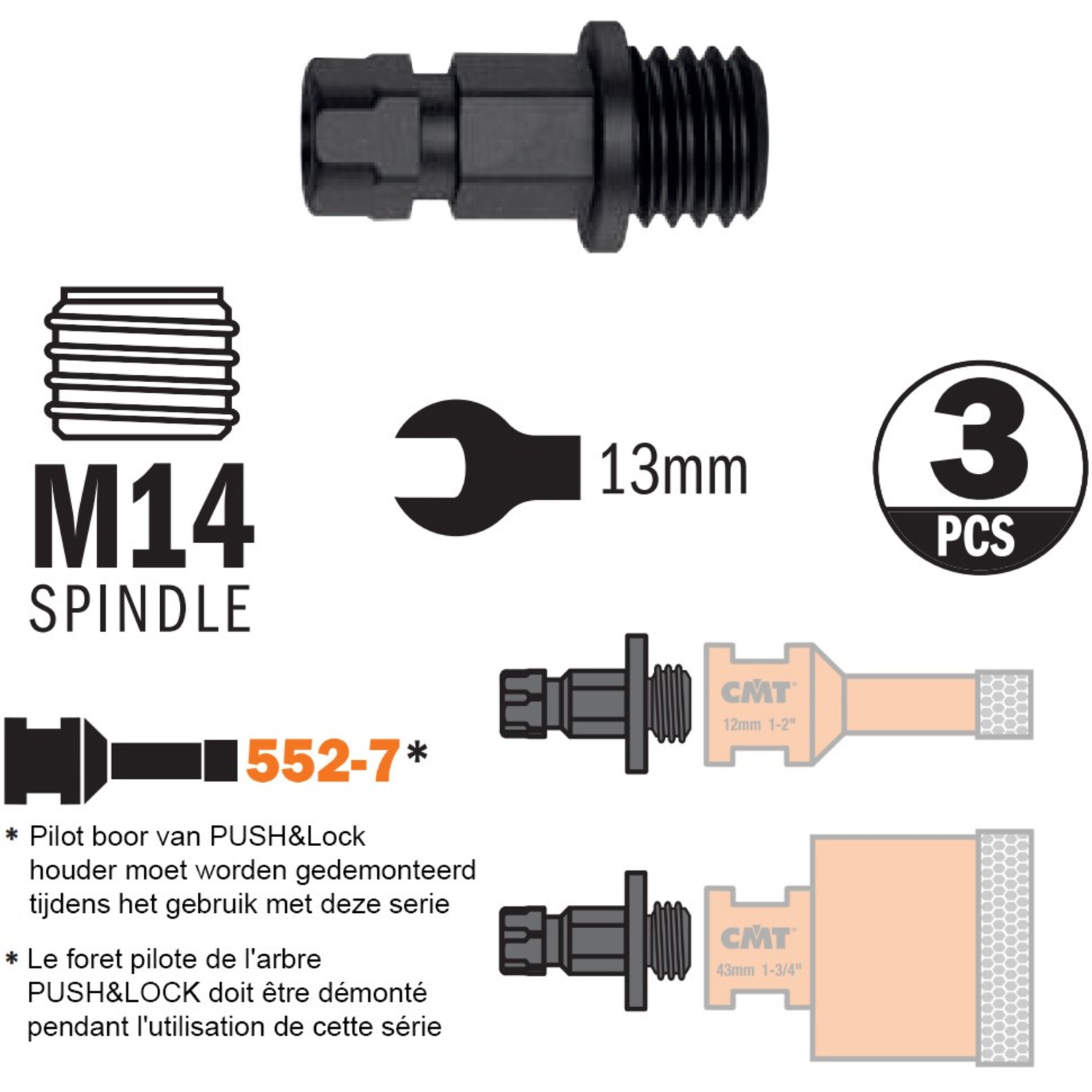 Adaptateur pour scie cloche série 552-5 