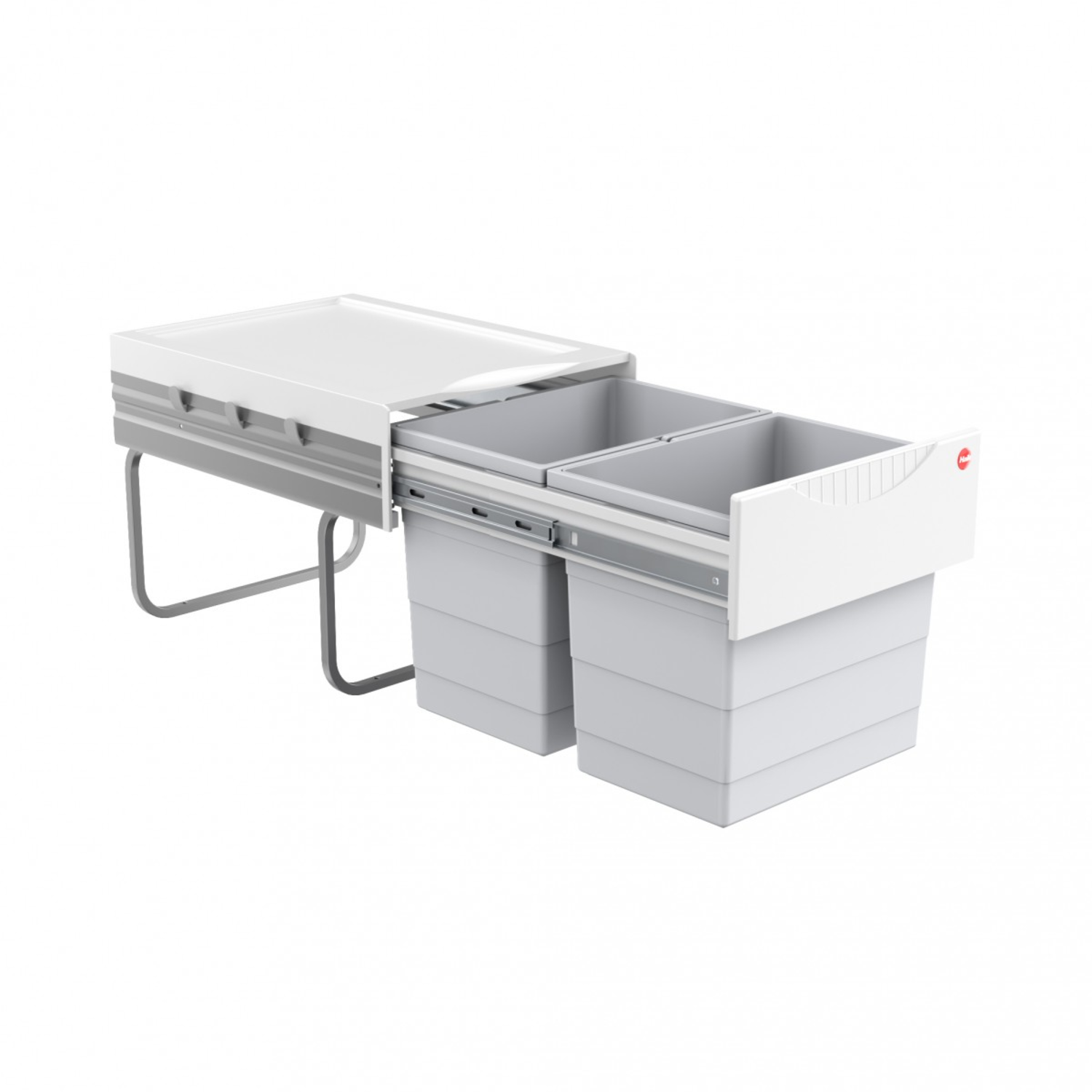 Hailo tandem R ii 2x18l grijs