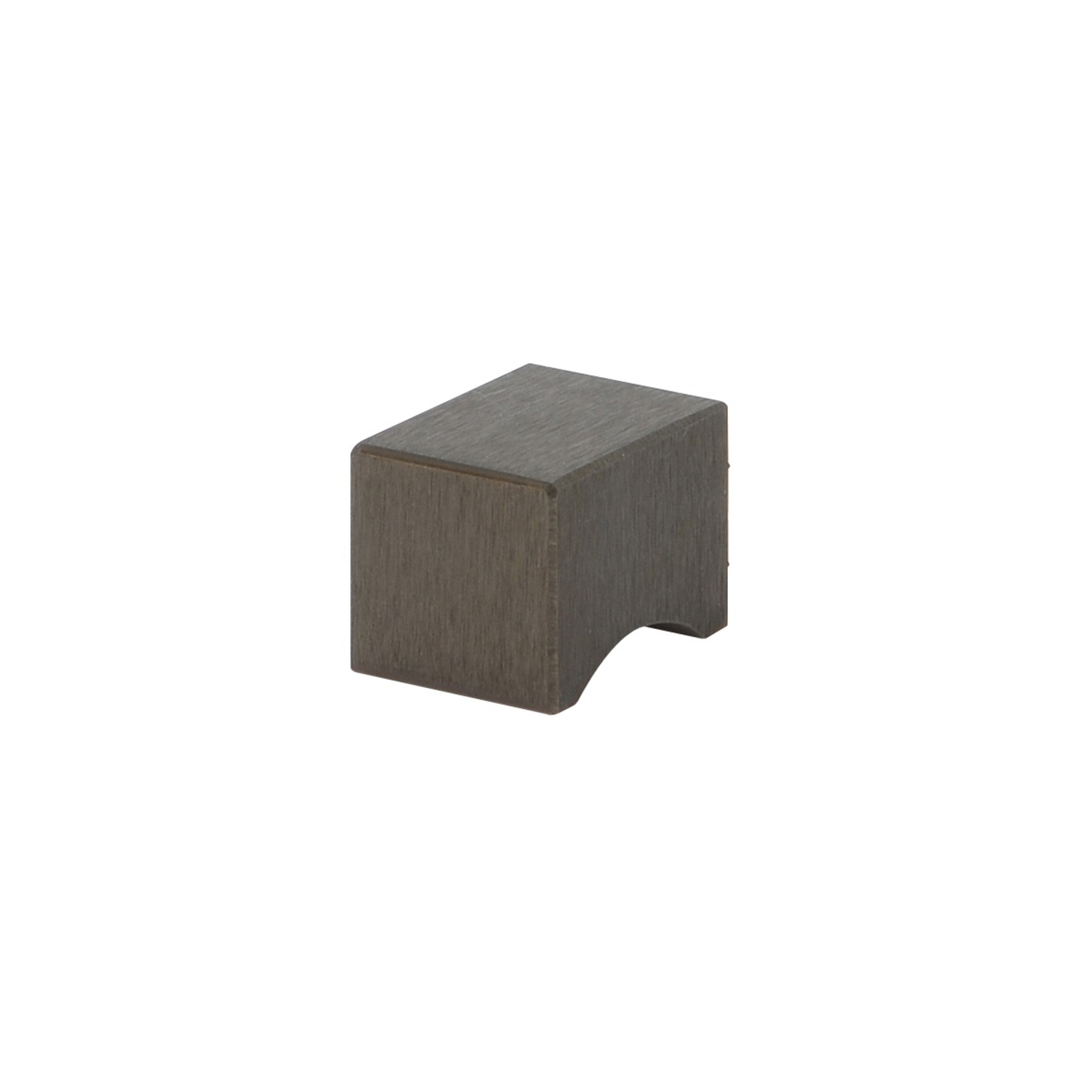 Bouton carré alu bronze foncé brossé 19*19 h=26mm 