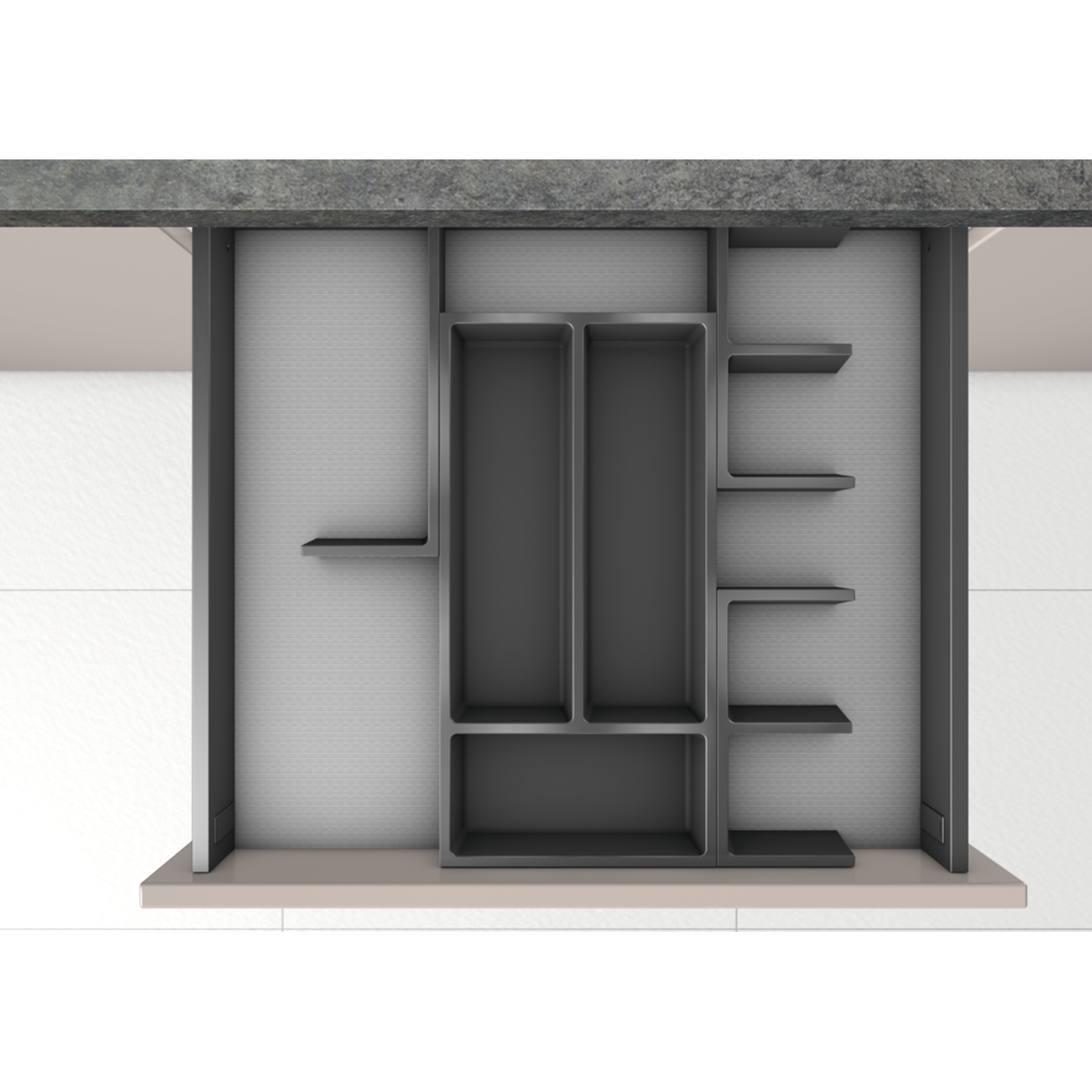 Ninka connect range-couverts set 1 gris  