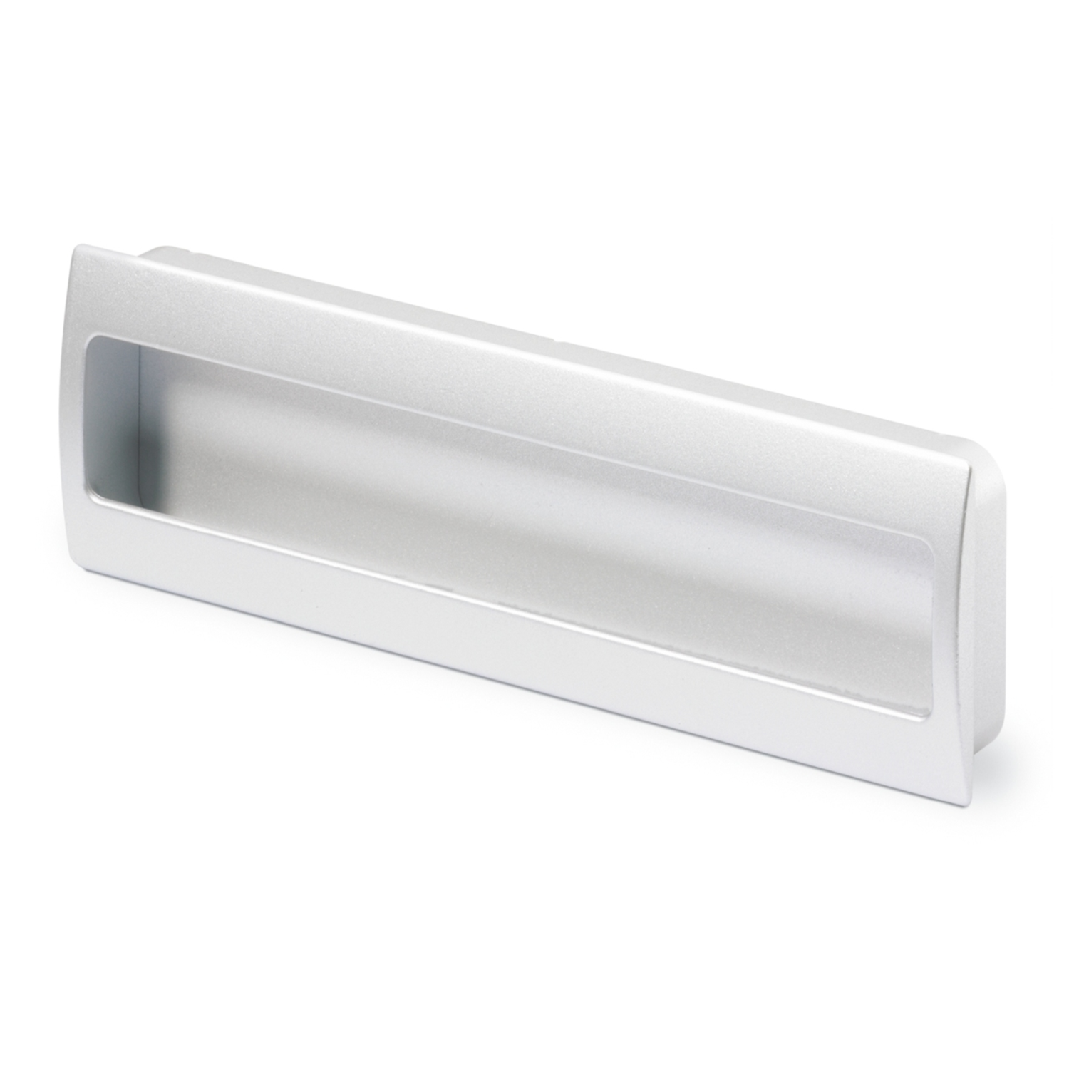 Poignée d'insertion Misnia, entraxe de perçages 160, L 180 mm, B 54 mm, H 18.5 mm, aspect aluminium