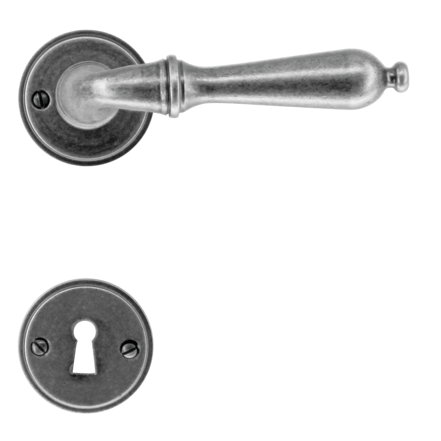 Deurkruk Pro da vinci old silver r+e