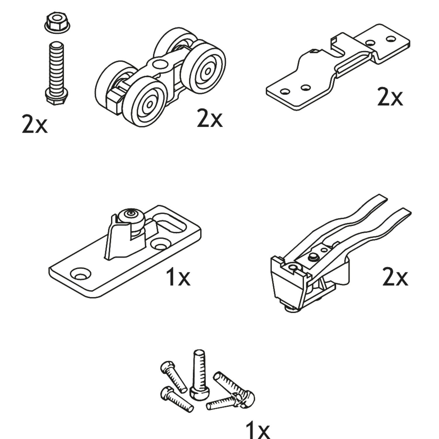 Hawa Porta 100 H/HC zwart basisgarnituur