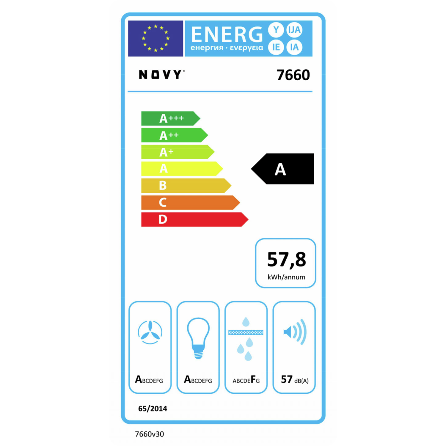 Novy Flatline 120 cm inox îlot 