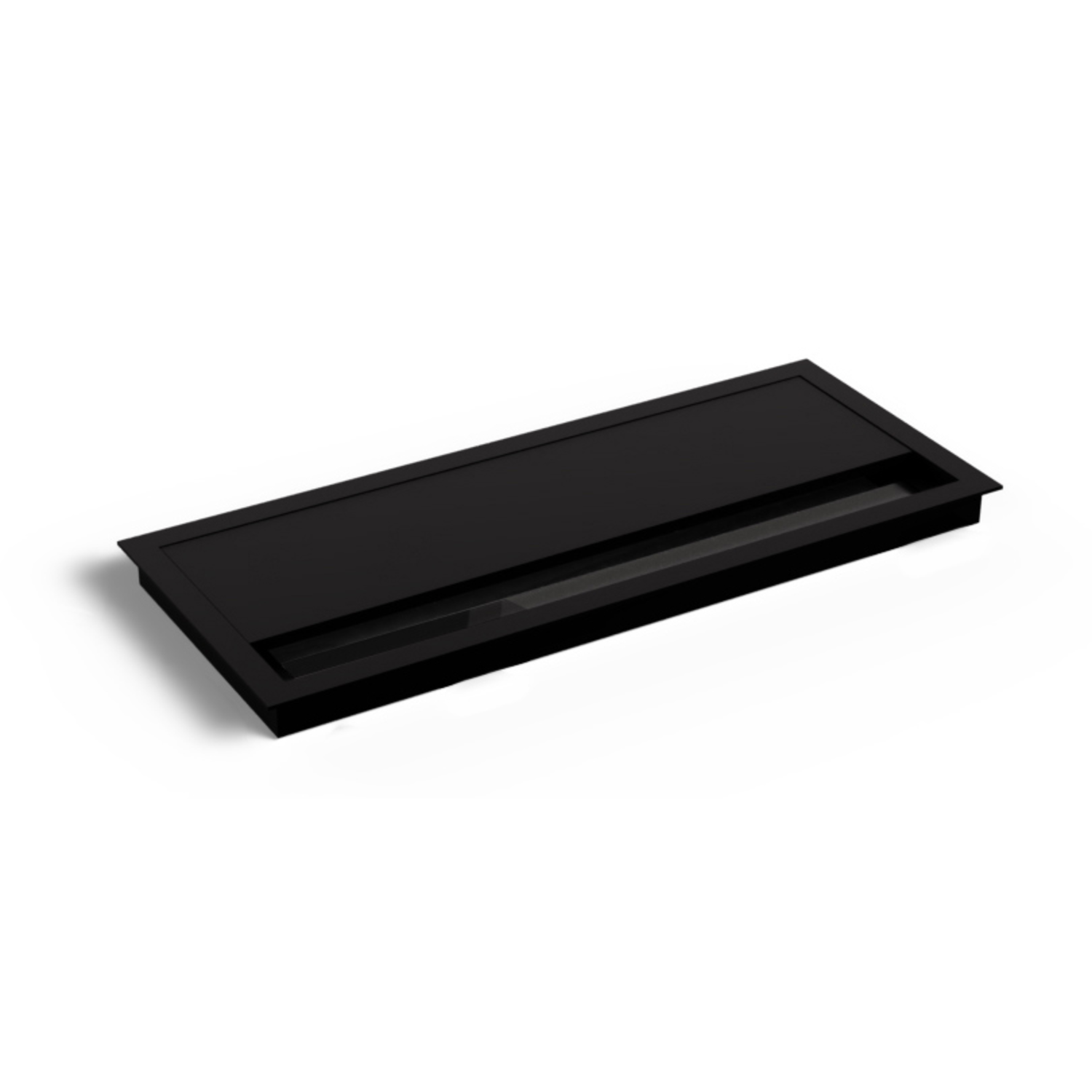 Passe-câble Exit noir 100x240x16mm +couvercle 