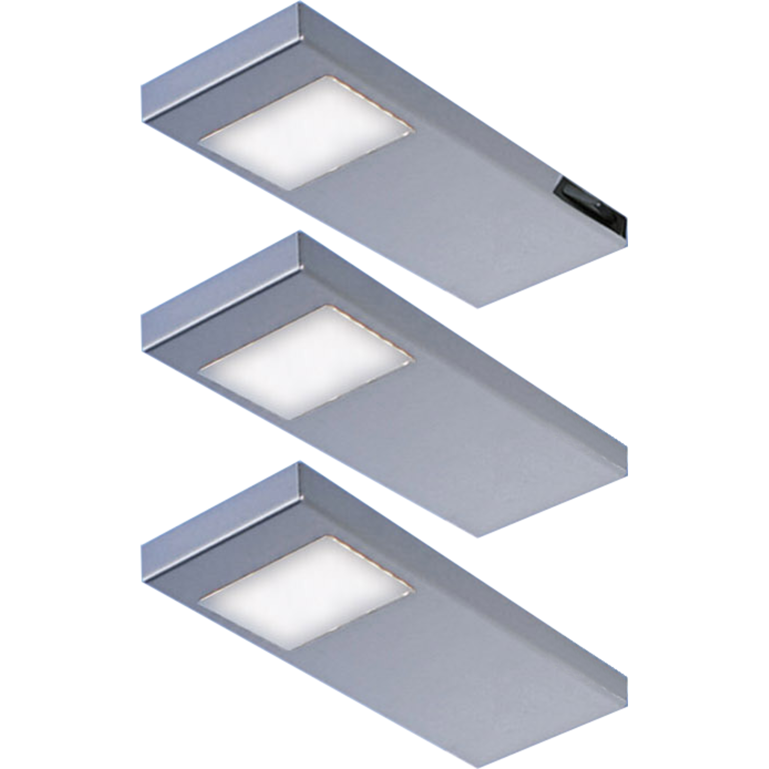 Tadeo led-Set 3 x 3.5w 12V 3500k RVS + schakelaar
