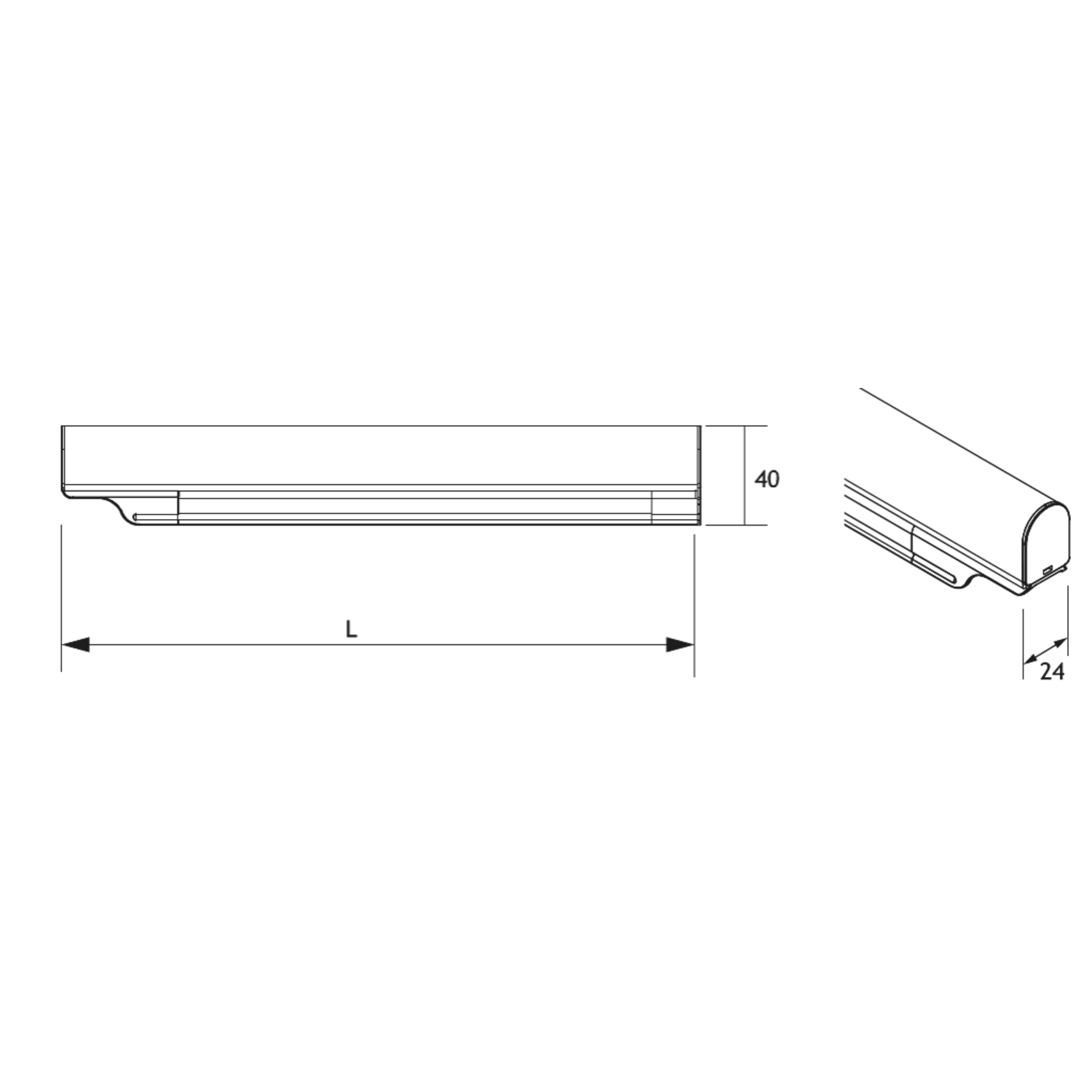 Led snite 13W 230V 4000K 871mm wit