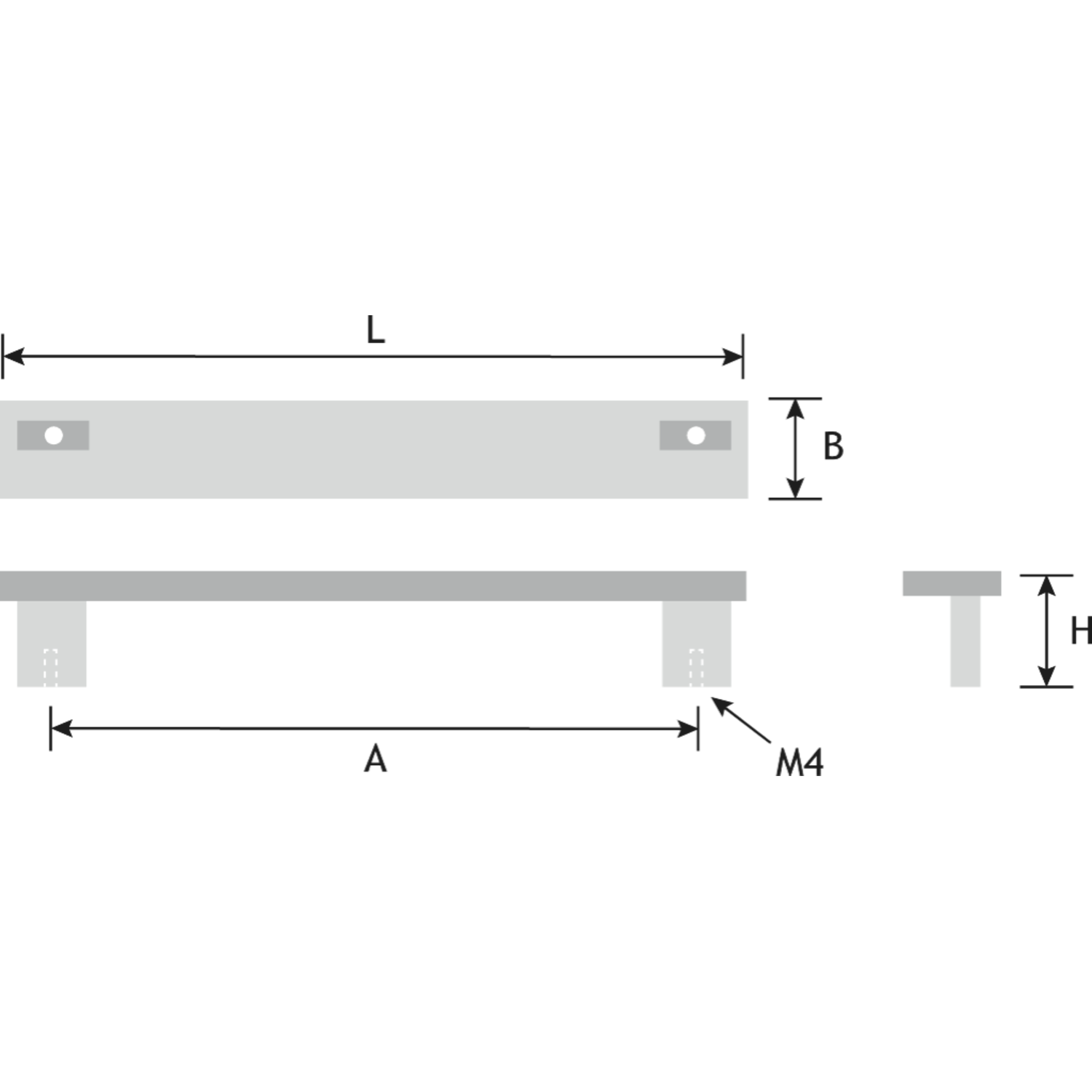 poignée  estela 96mm argente 