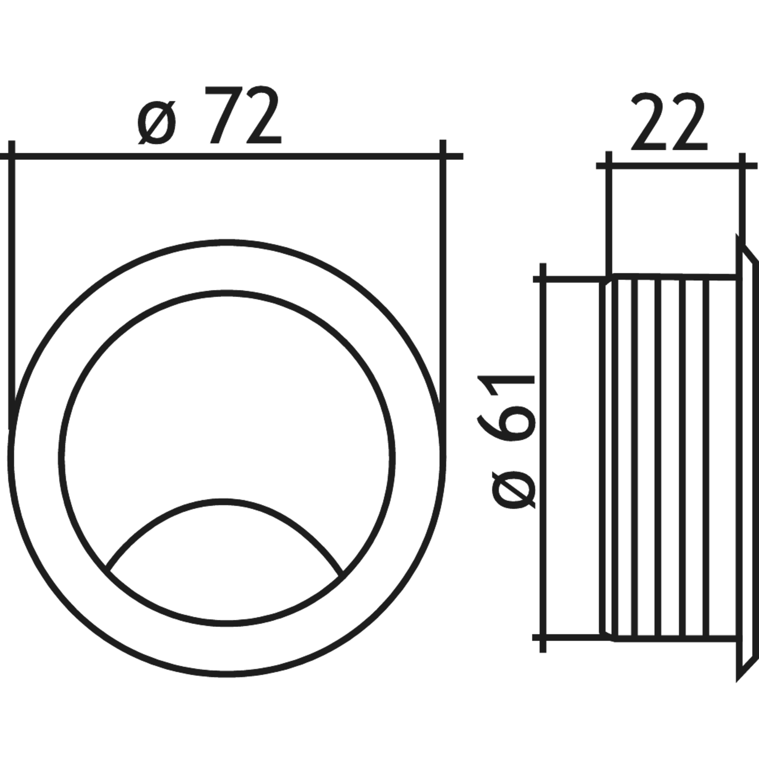 Kabelset 2-delig 60mm bruin