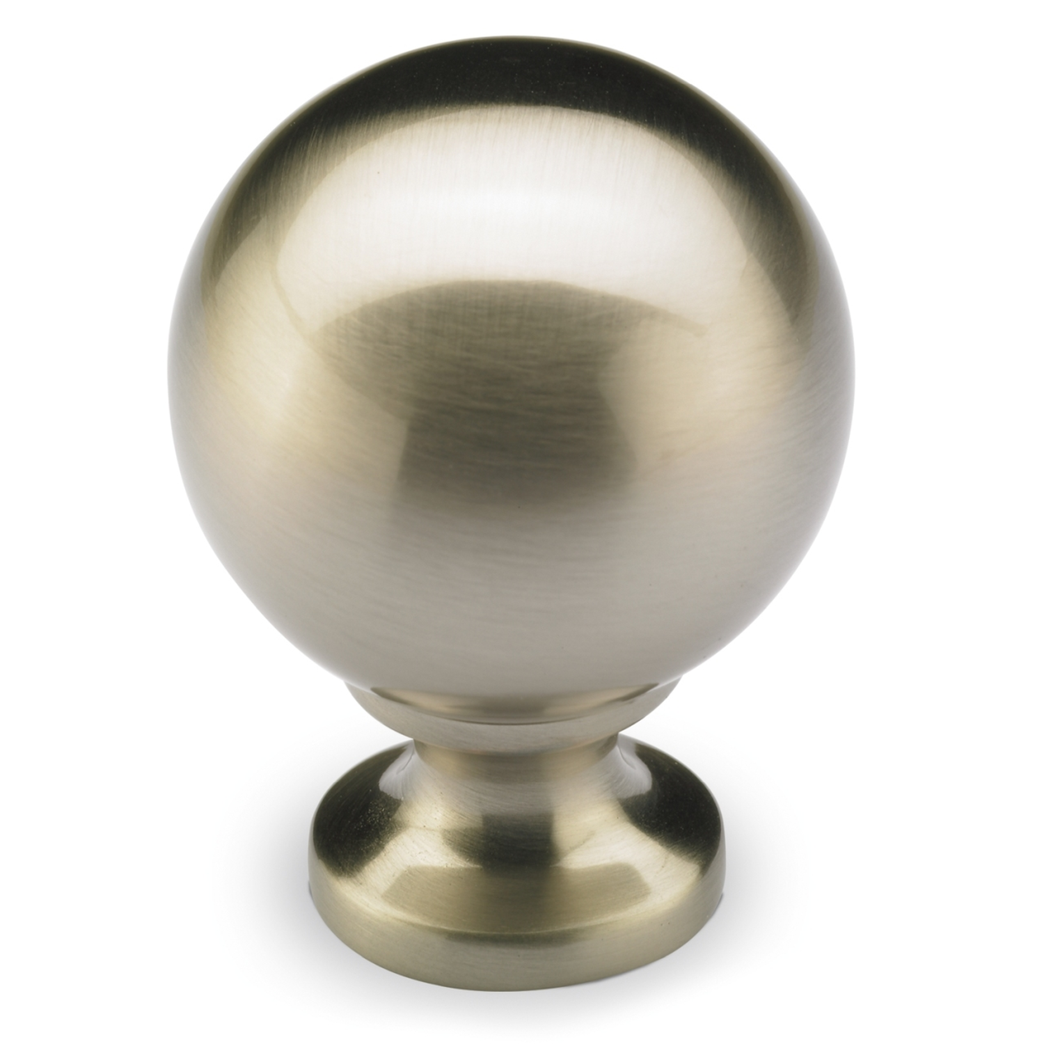 Bouton Bona, H 41 mm, ø 30 mm, aspect inox brossé