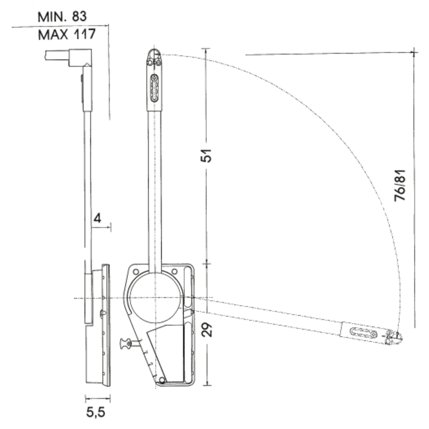 Élévateur super 12-18 kg 830-1170mm gris  