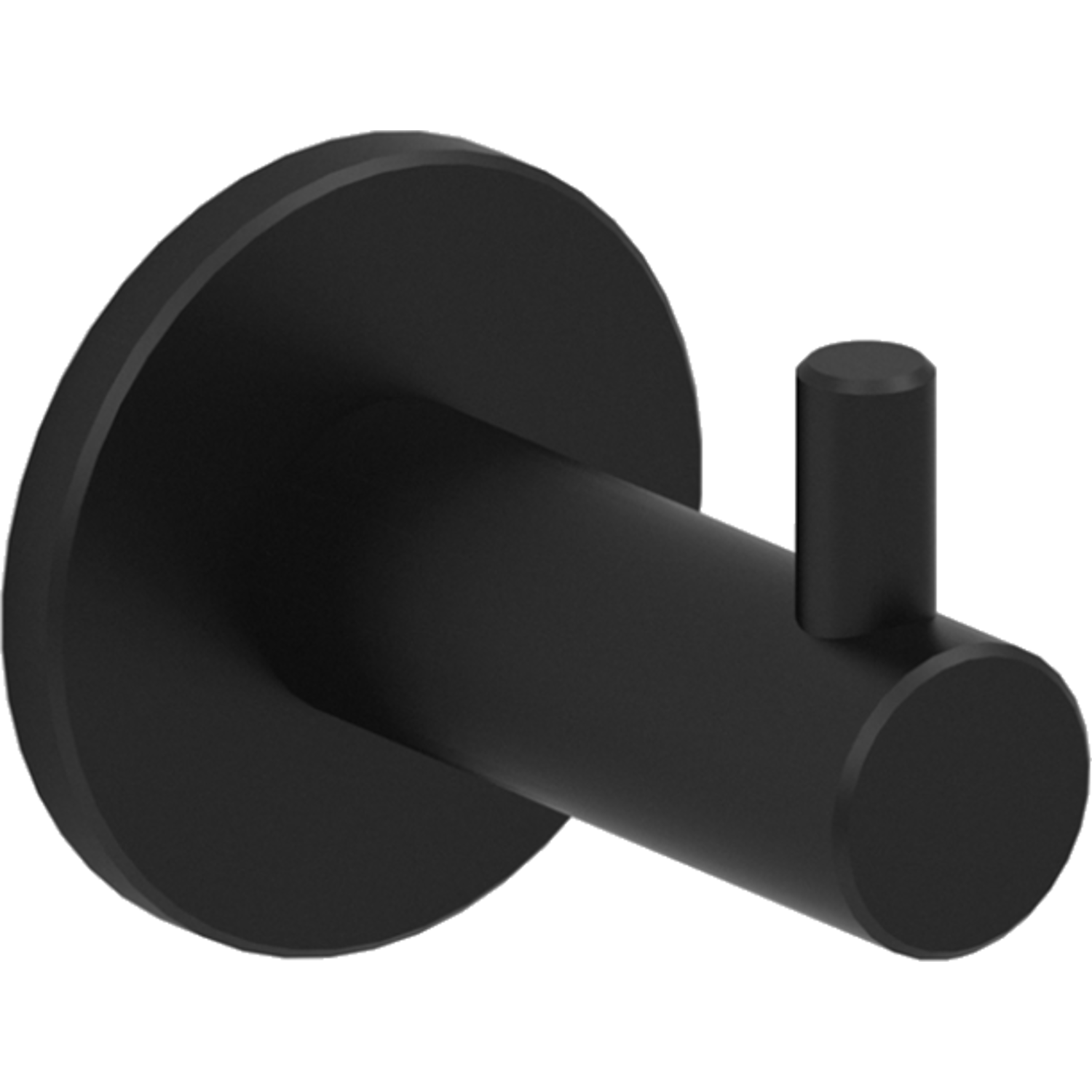Porte-manteau rond noir 35 x 42mm 