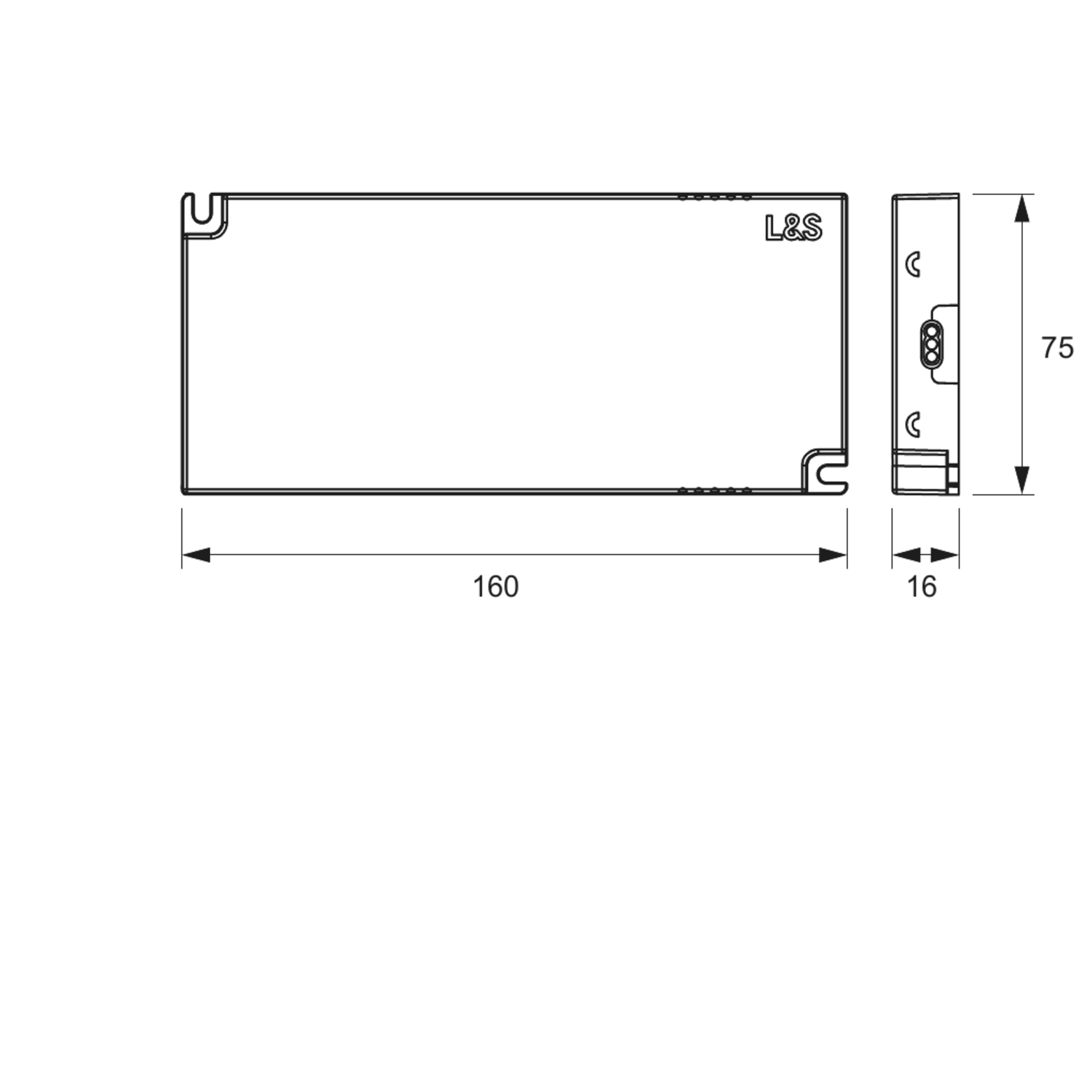 Mec Driver Led transfo 36w 12/24V zonder kabel